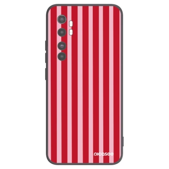 Picasee fekete szilikon tok az alábbi mobiltelefonokra Xiaomi Mi Note 10 Lite - Lines red