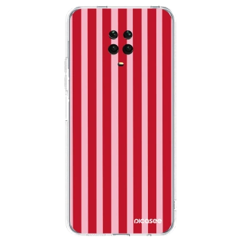 Picasee átlátszó szilikon tok az alábbi mobiltelefonokra Xiaomi Redmi Note 9S - Lines red