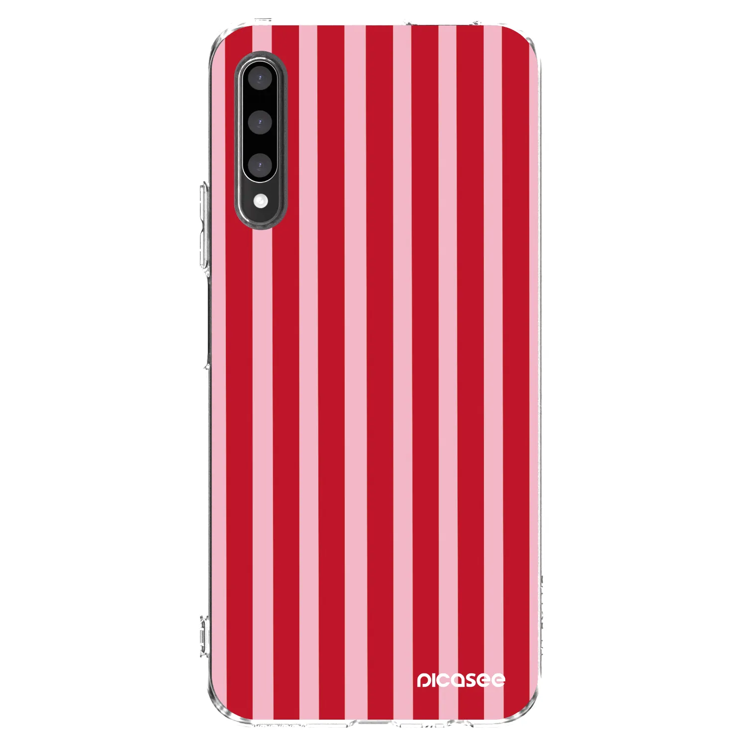 Picasee átlátszó szilikon tok az alábbi mobiltelefonokra Honor 9X Pro - Lines red