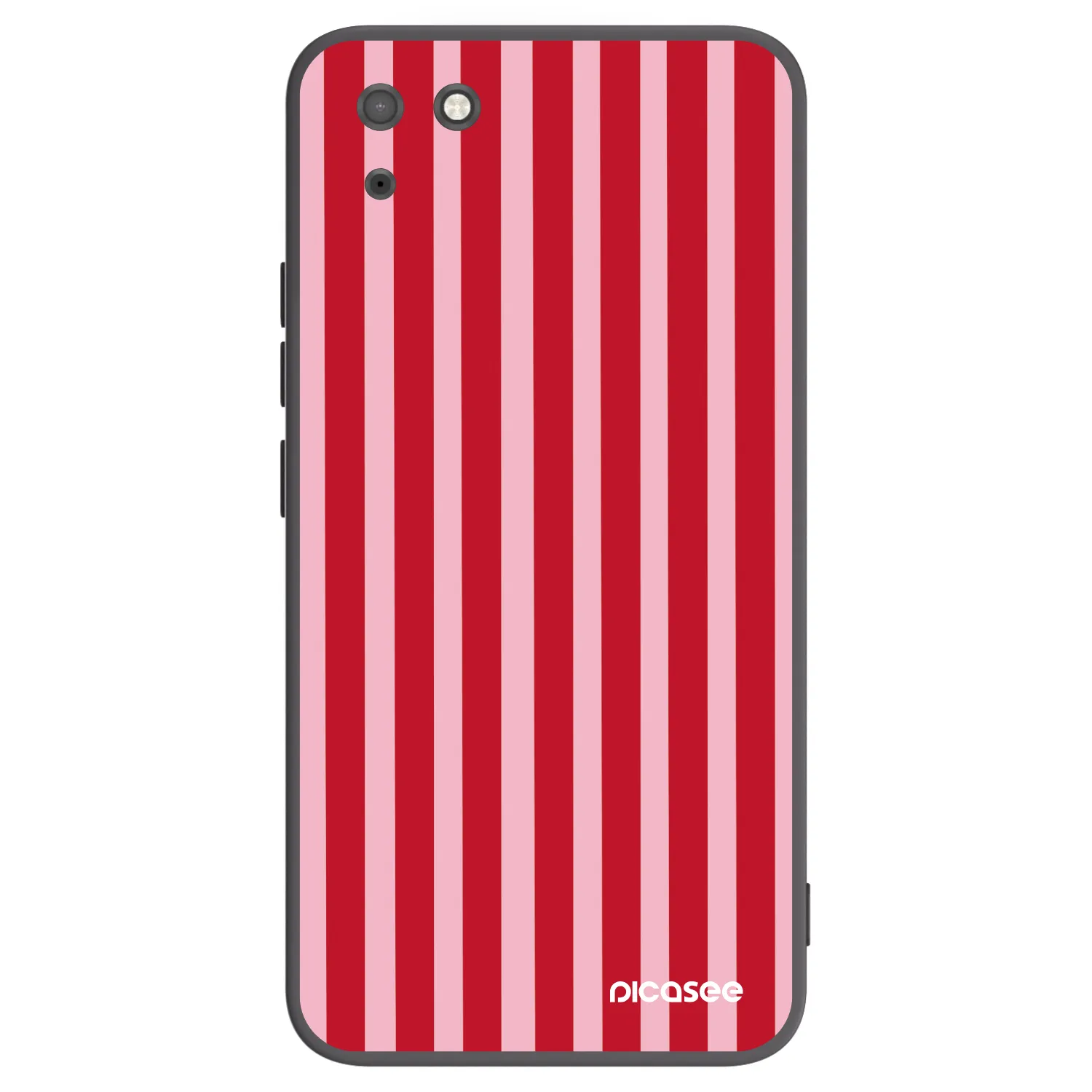 Picasee fekete szilikon tok az alábbi mobiltelefonokra Huawei Y5P - Lines red