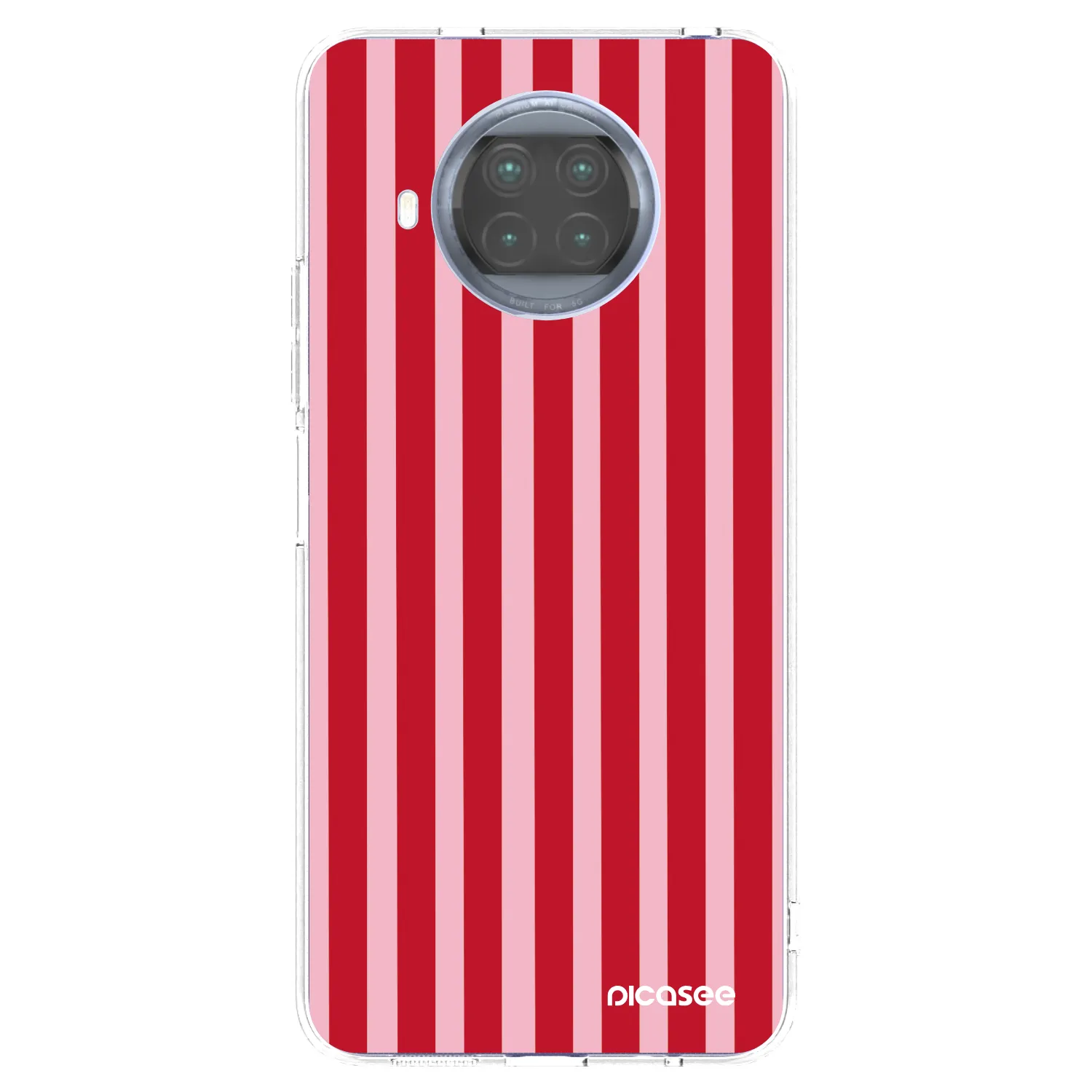 Picasee átlátszó szilikon tok az alábbi mobiltelefonokra Xiaomi Mi 10T Lite - Lines red