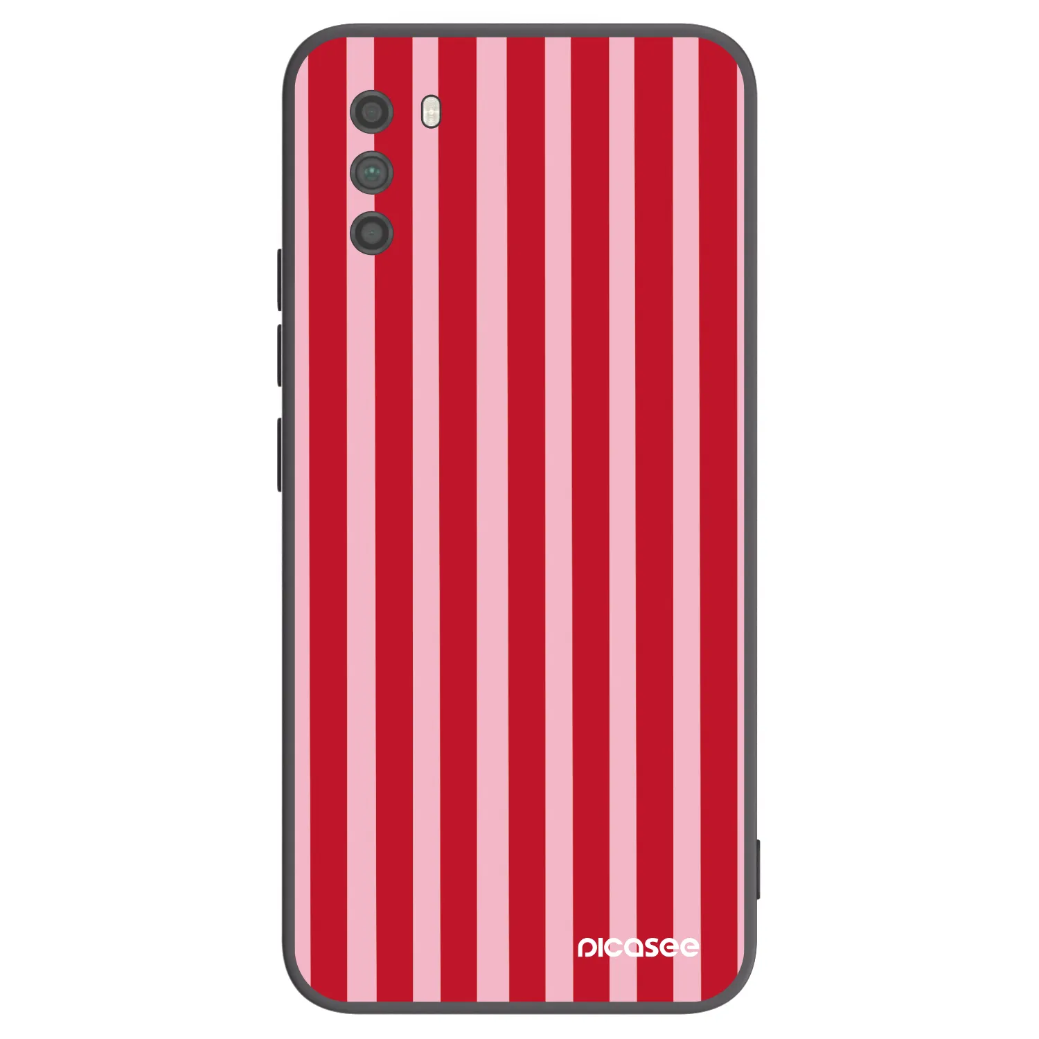 Picasee fekete szilikon tok az alábbi mobiltelefonokra Xiaomi Poco M3 - Lines red