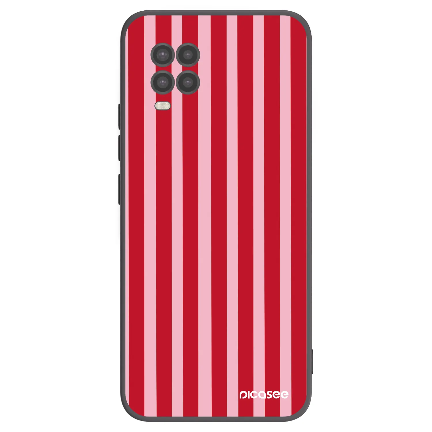 Picasee fekete szilikon tok az alábbi mobiltelefonokra Xiaomi Mi 10 Lite - Lines red