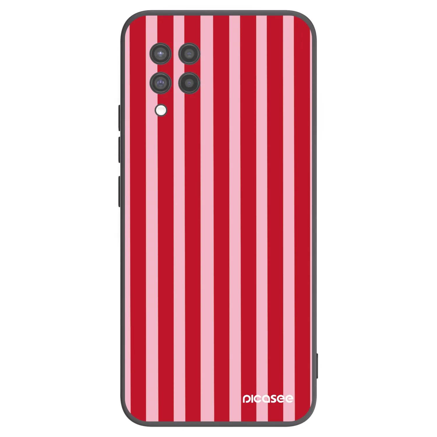 Picasee fekete szilikon tok az alábbi mobiltelefonokra Samsung Galaxy A42 A426B - Lines red