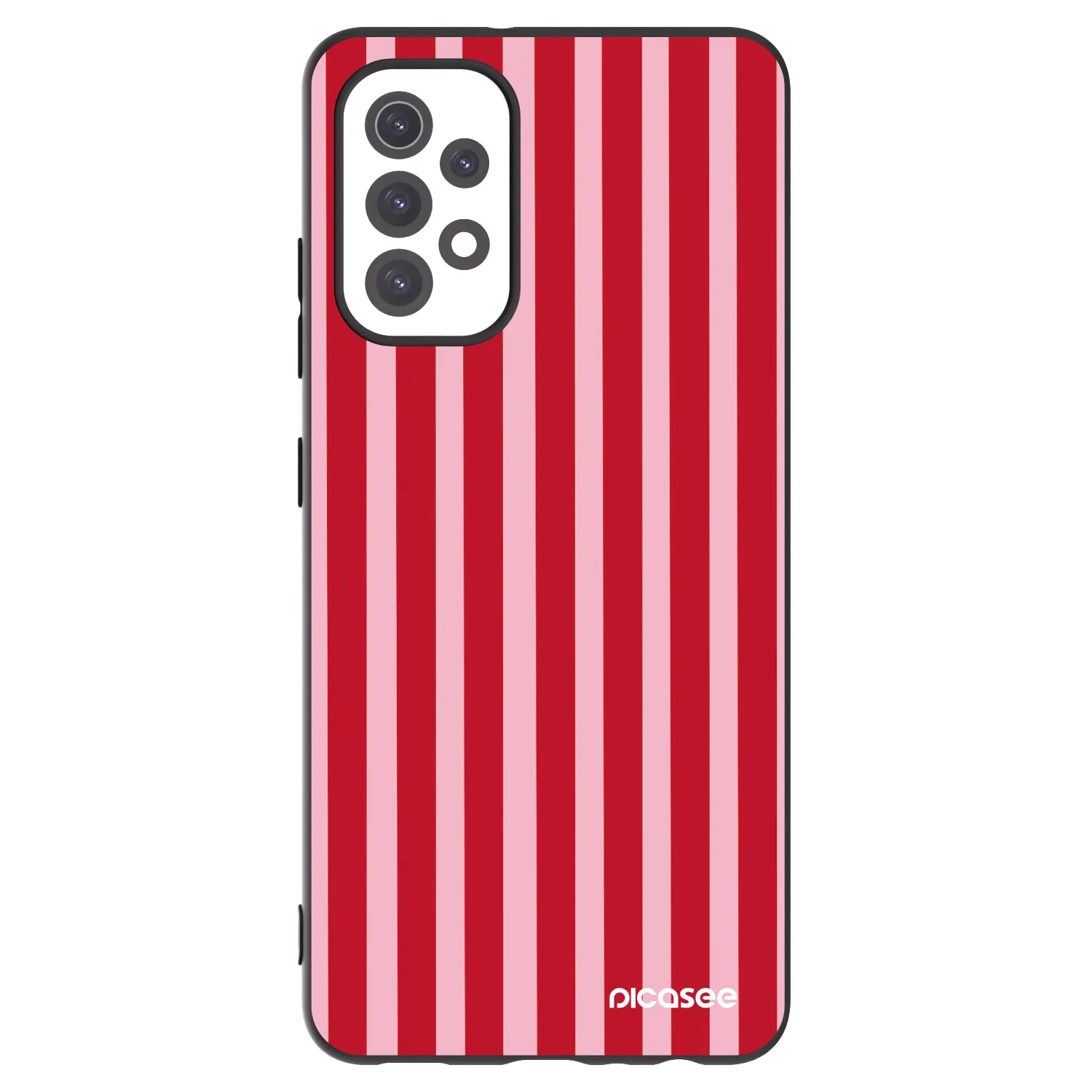 Picasee fekete szilikon tok az alábbi mobiltelefonokra Samsung Galaxy A32 5G A326B - Lines red