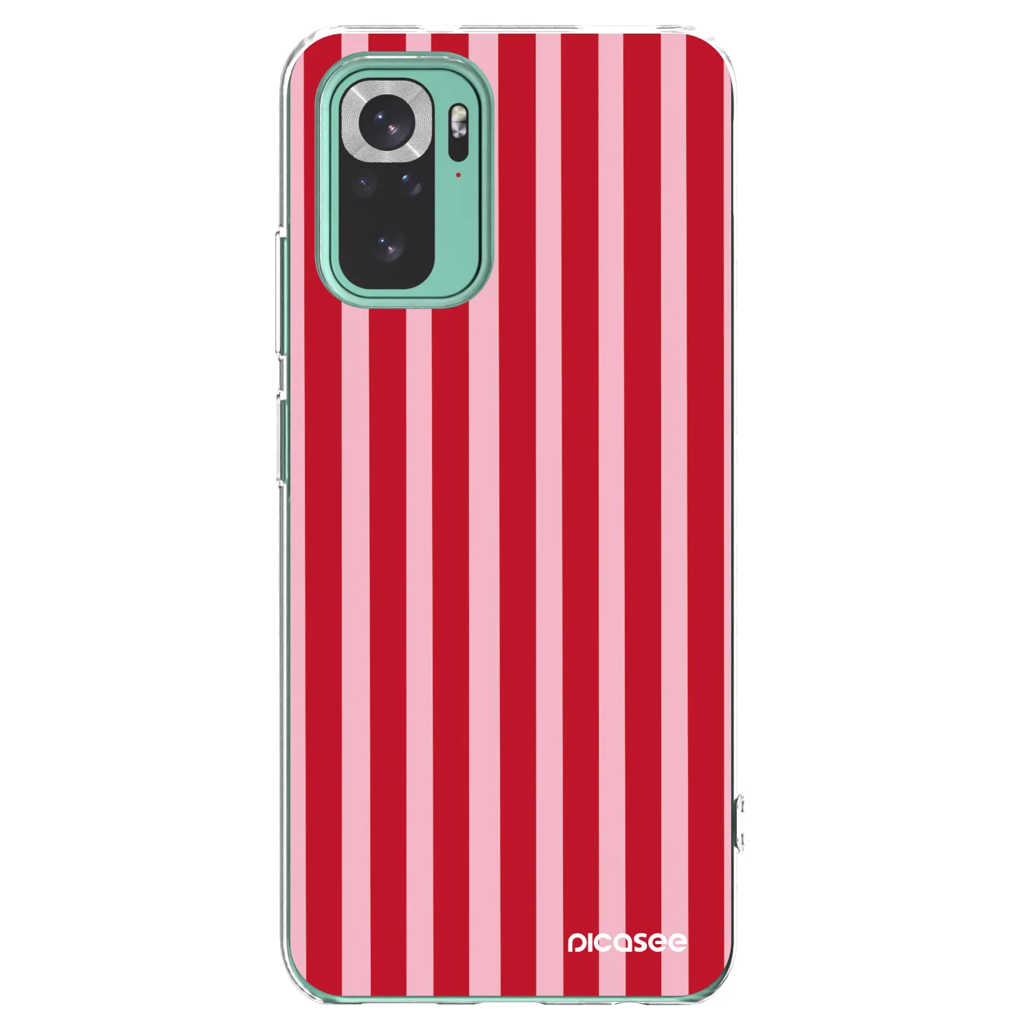 Picasee átlátszó szilikon tok az alábbi mobiltelefonokra Xiaomi Redmi Note 10 Pro - Lines red