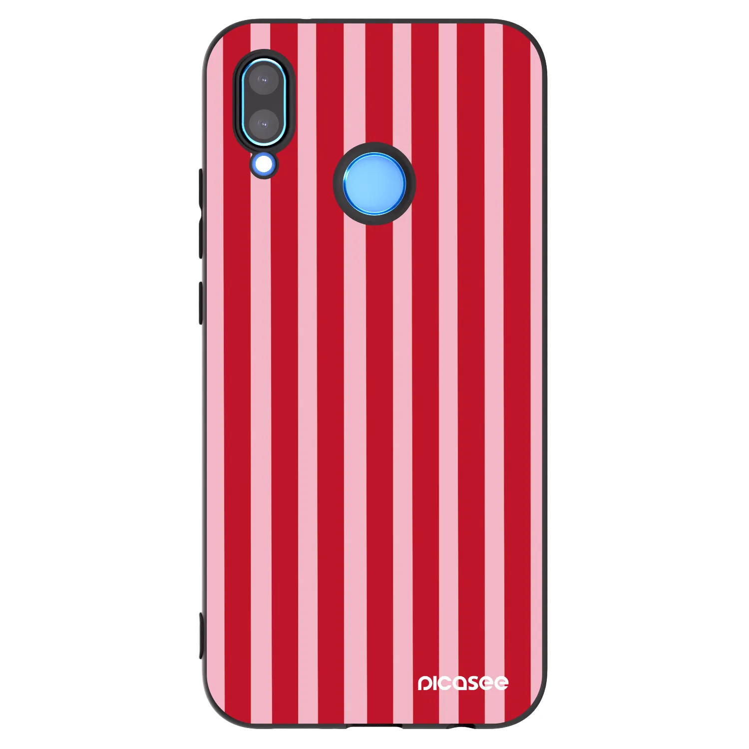 Picasee fekete szilikon tok az alábbi mobiltelefonokra Huawei P20 Lite - Lines red