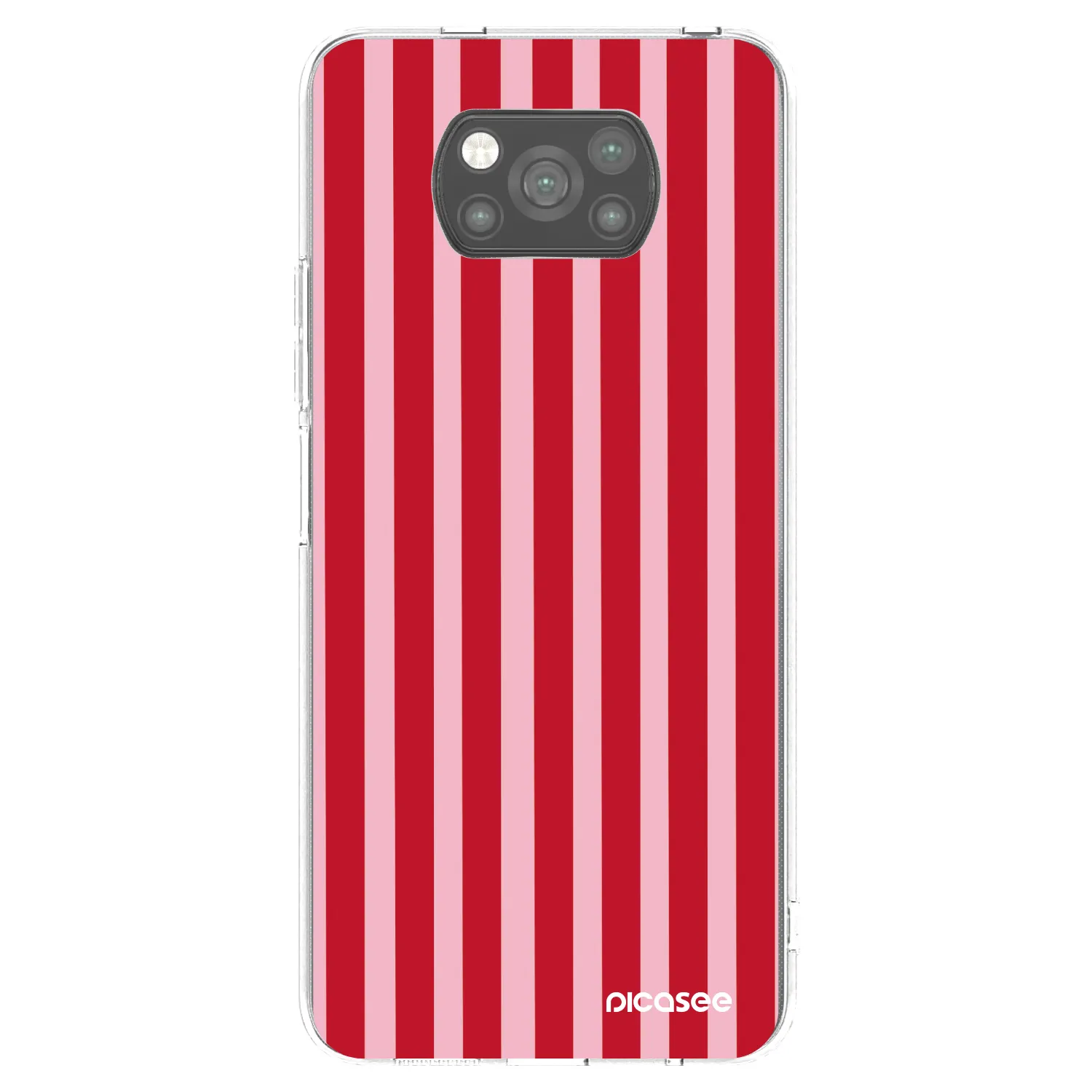 Picasee fekete szilikon tok az alábbi mobiltelefonokra Xiaomi Poco X3 Pro - Lines red