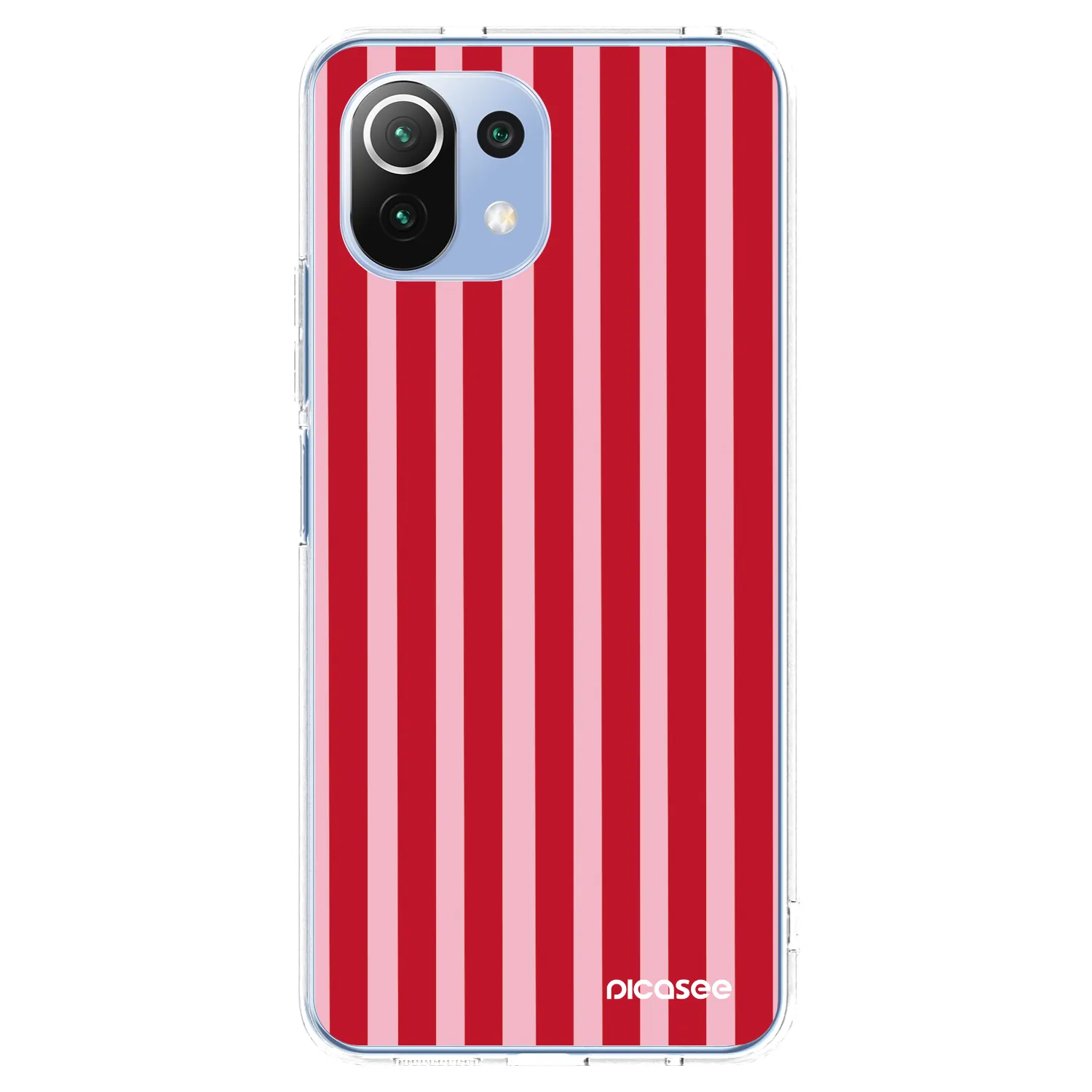Picasee átlátszó szilikon tok az alábbi mobiltelefonokra Xiaomi Mi 11 Lite - Lines red
