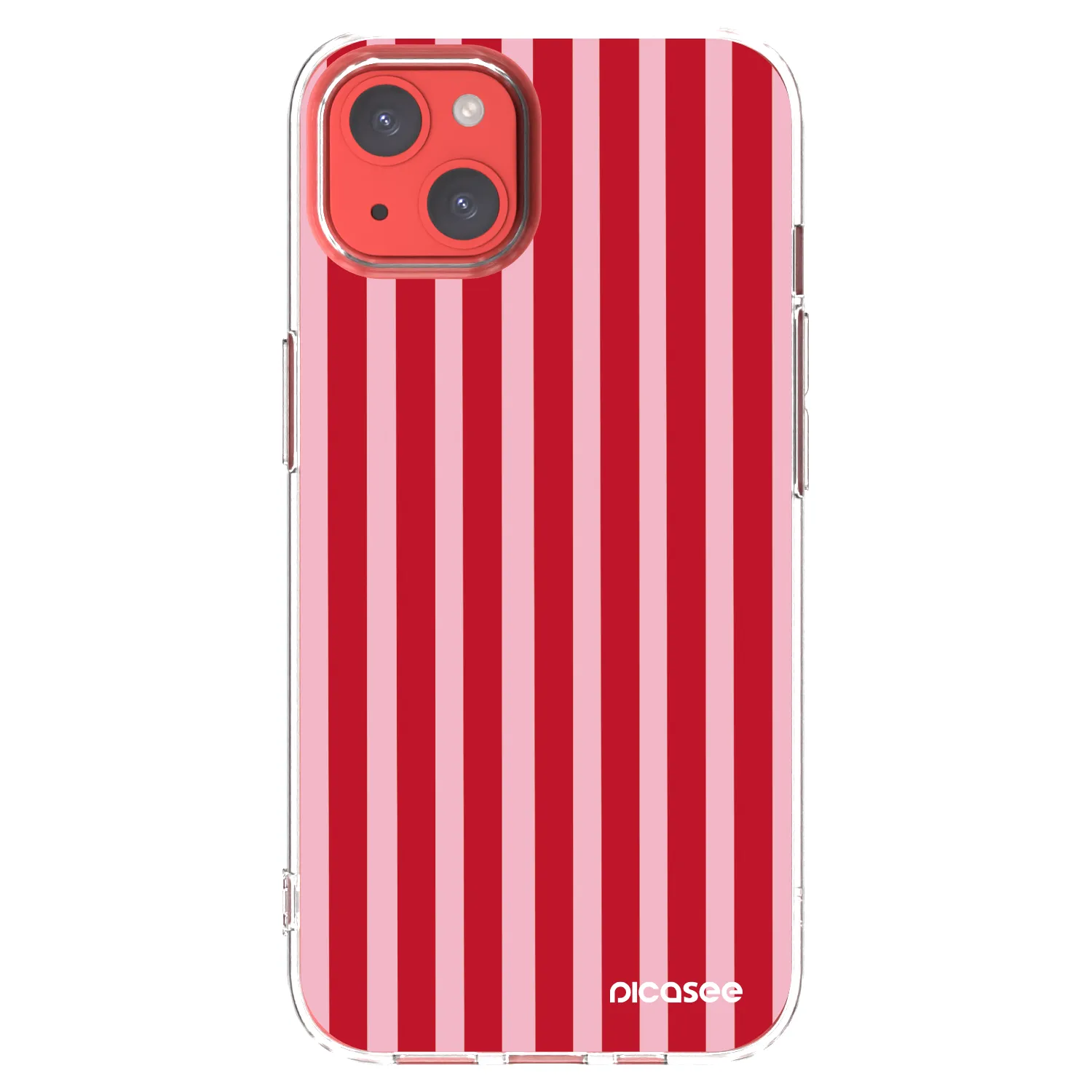 Picasee átlátszó szilikon tok az alábbi mobiltelefonokra Apple iPhone 13 - Lines red