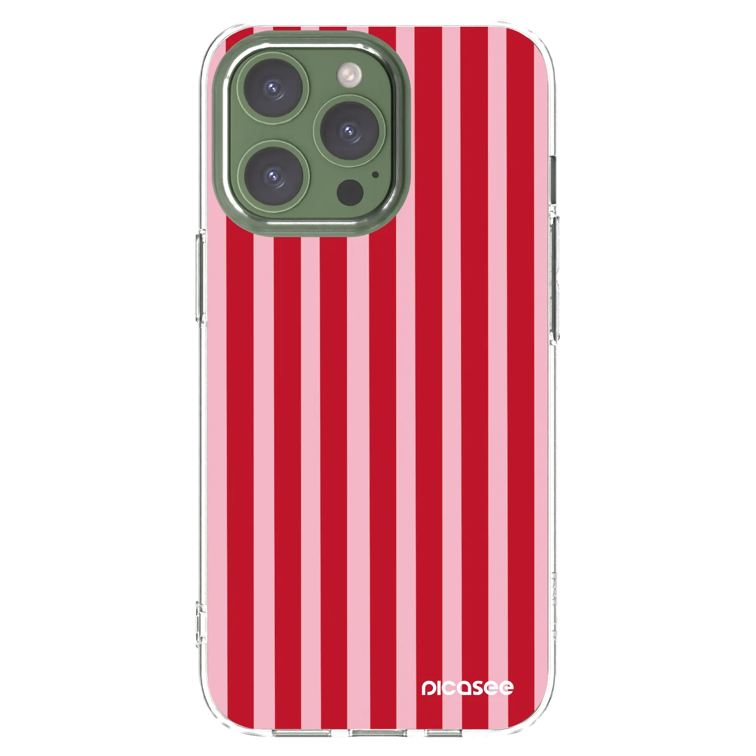 Picasee átlátszó szilikon tok az alábbi mobiltelefonokra Apple iPhone 13 Pro - Lines red