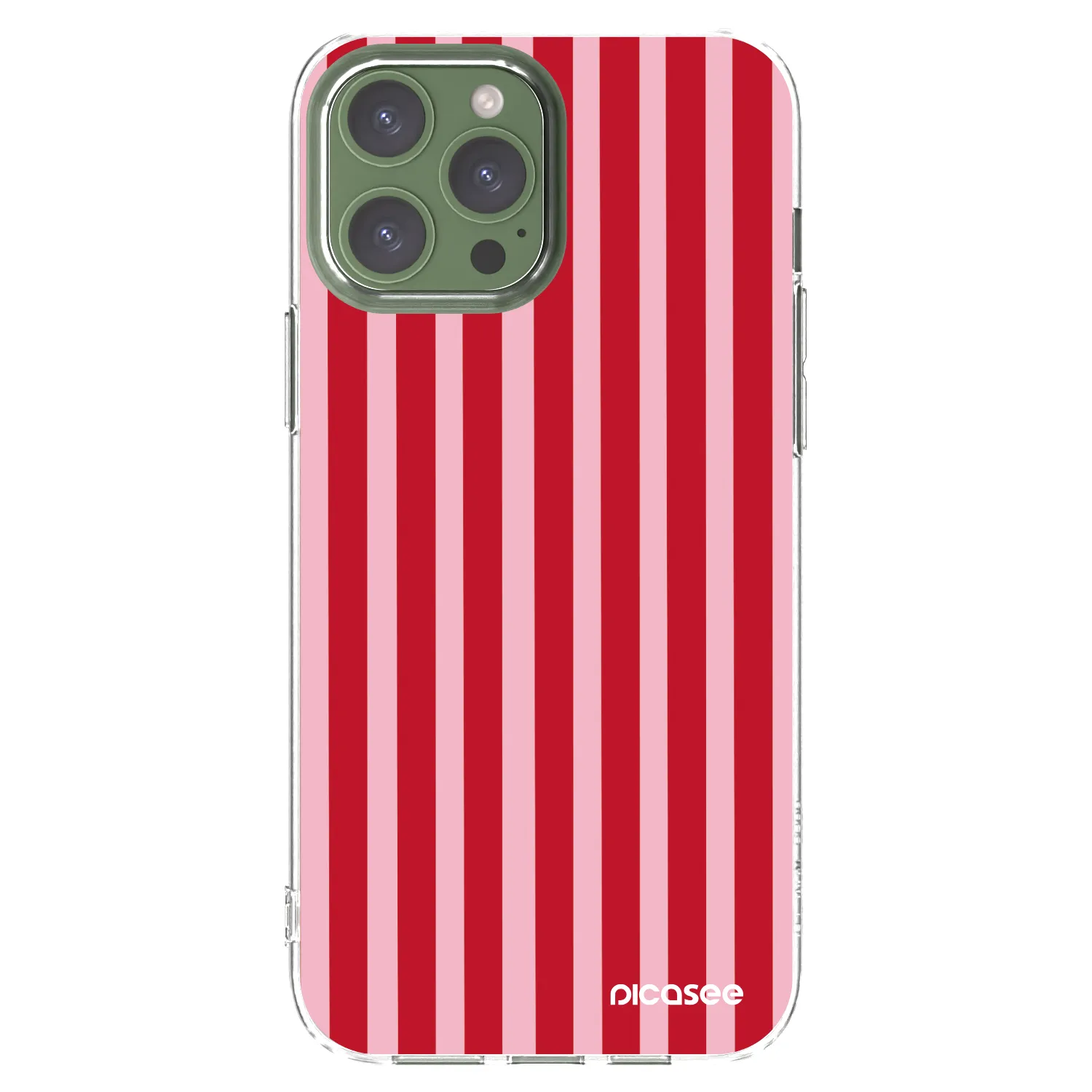 Picasee átlátszó szilikon tok az alábbi mobiltelefonokra Apple iPhone 13 Pro Max - Lines red