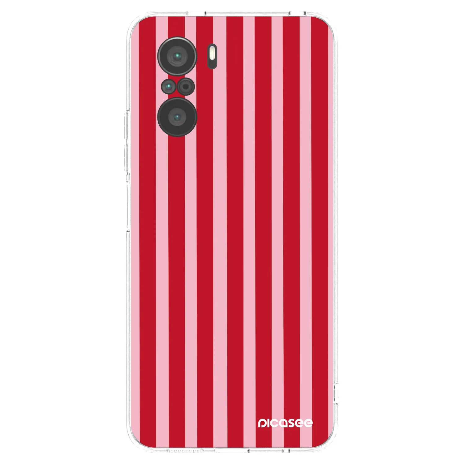 Picasee átlátszó szilikon tok az alábbi mobiltelefonokra Xiaomi Poco F3 - Lines red