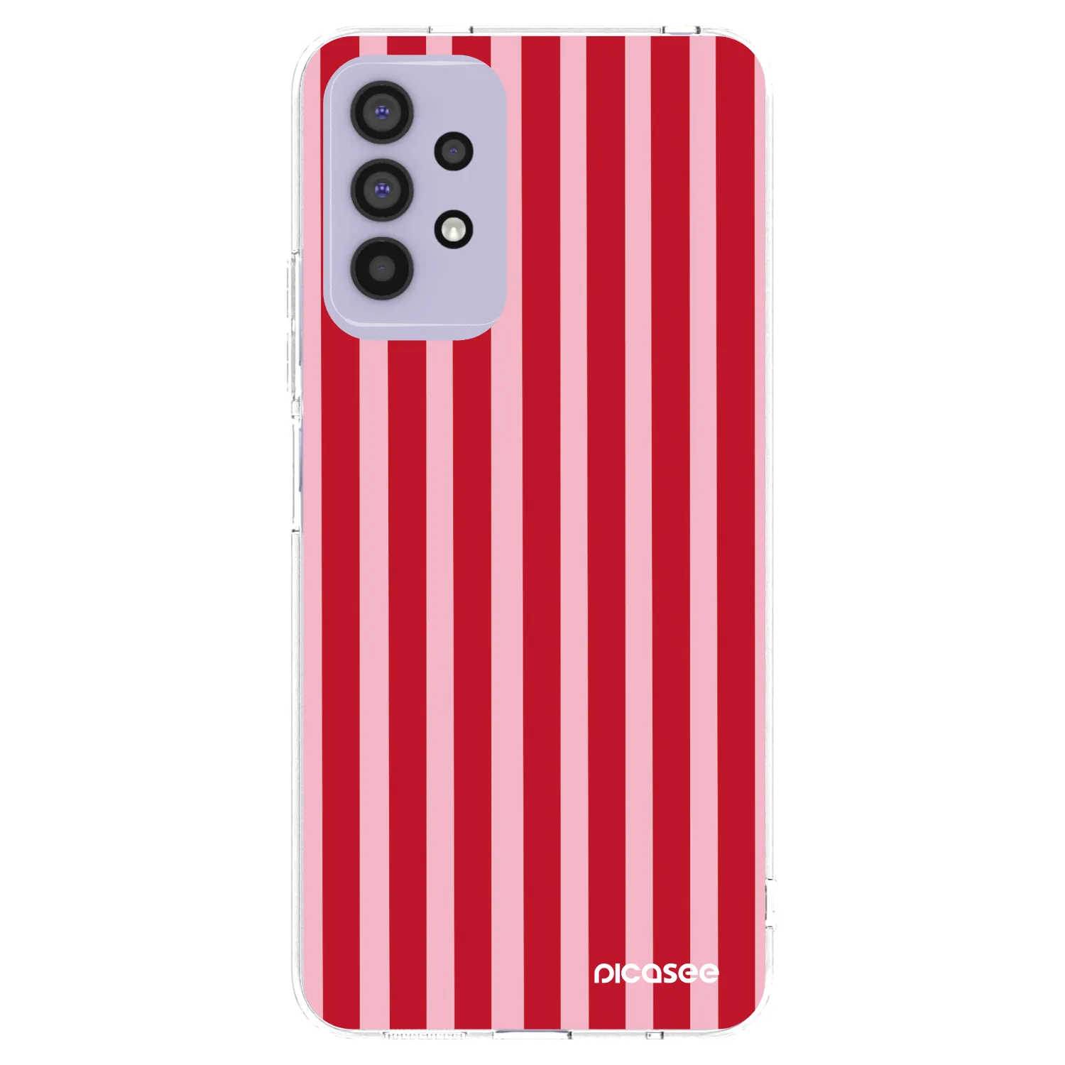 Picasee átlátszó szilikon tok az alábbi mobiltelefonokra Samsung Galaxy A32 4G SM-A325F - Lines red