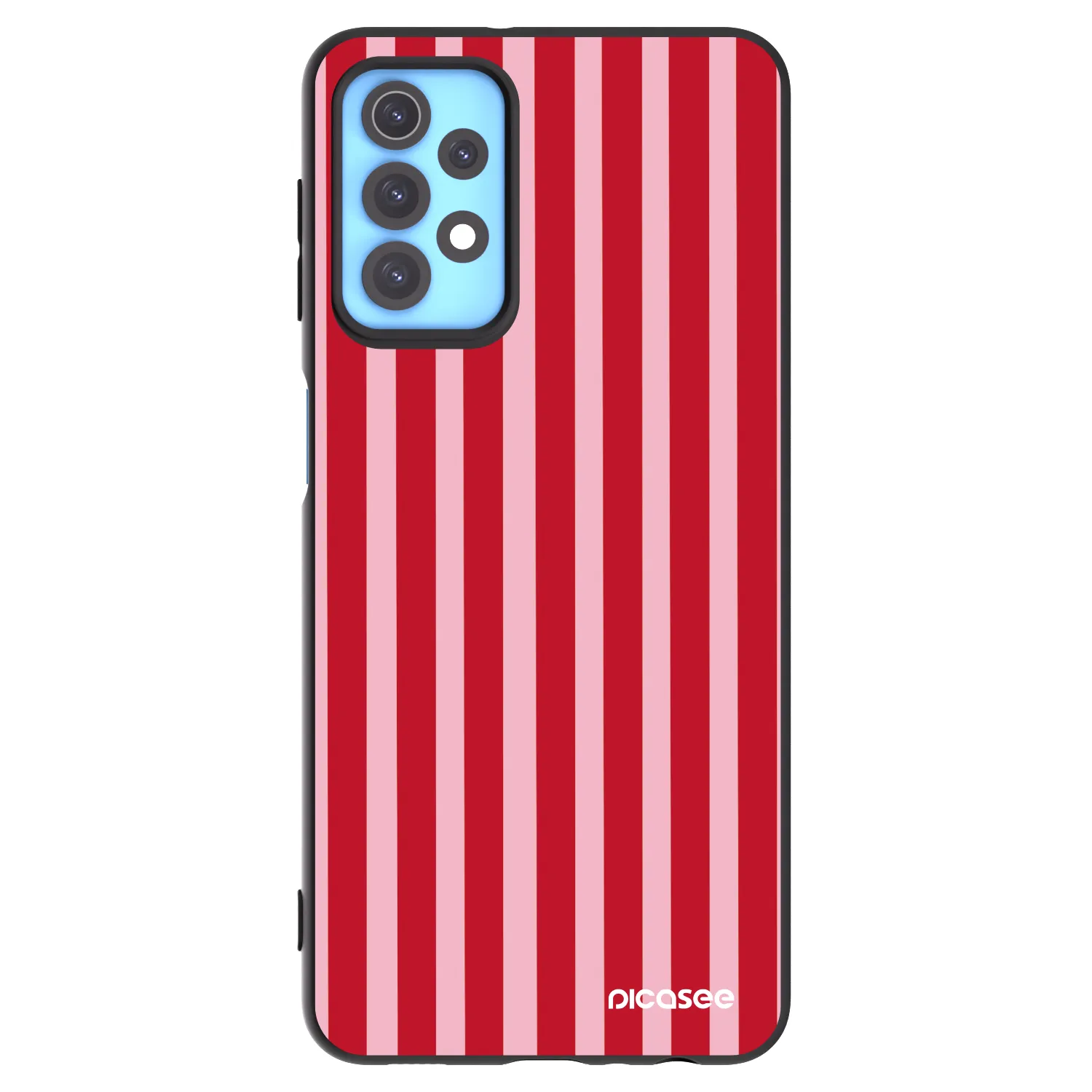 Picasee fekete szilikon tok az alábbi mobiltelefonokra Samsung Galaxy A32 4G SM-A325F - Lines red