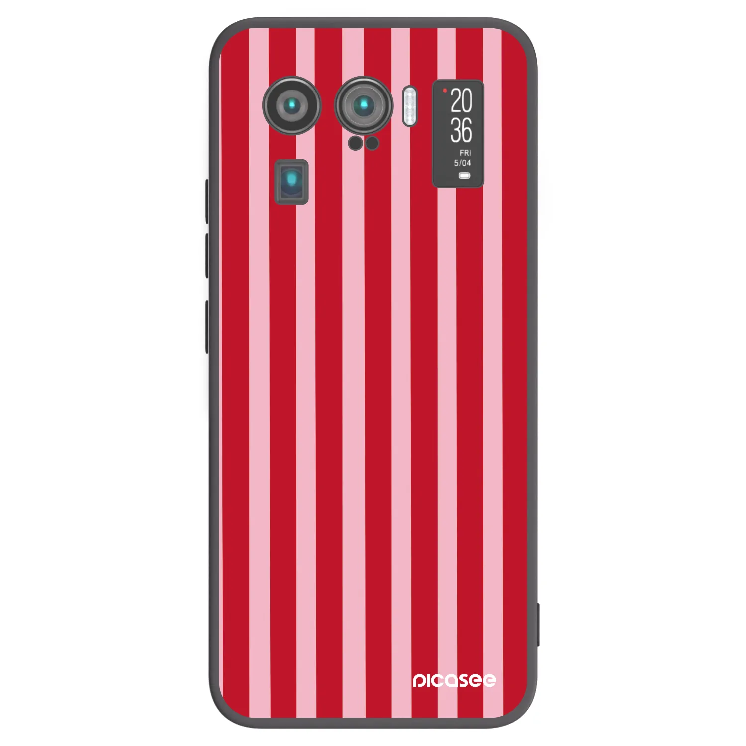 Picasee fekete szilikon tok az alábbi mobiltelefonokra Xiaomi Mi 11 Ultra - Lines red