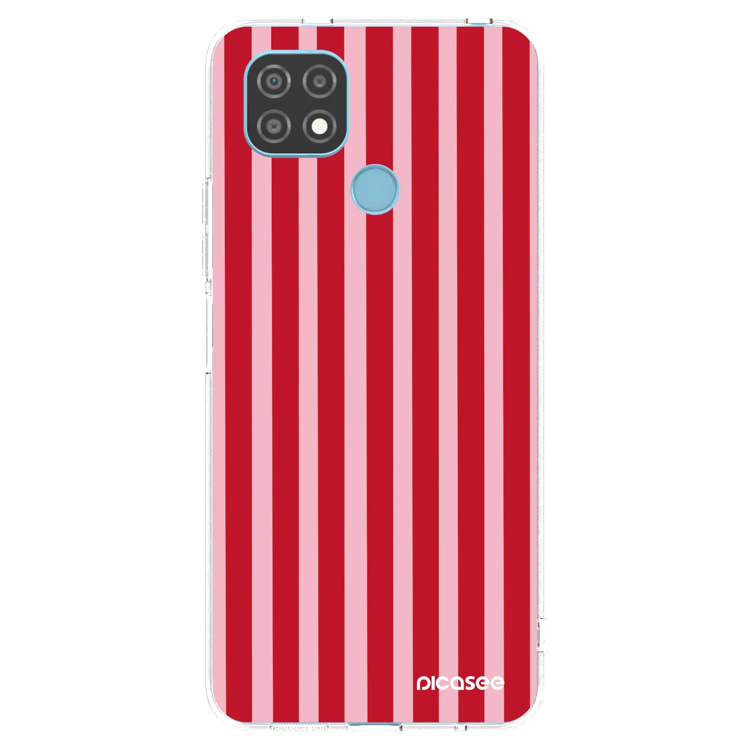 Picasee átlátszó szilikon tok az alábbi mobiltelefonokra Realme C21 - Lines red