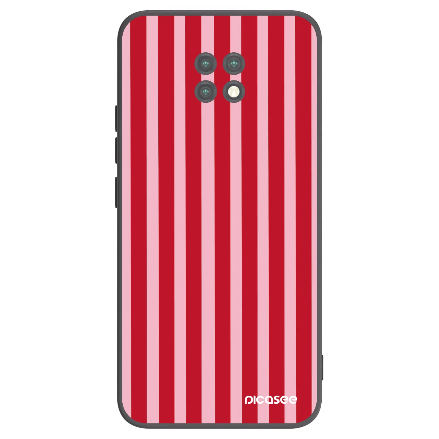 Picasee fekete szilikon tok az alábbi mobiltelefonokra Xiaomi Redmi Note 9T - Lines red