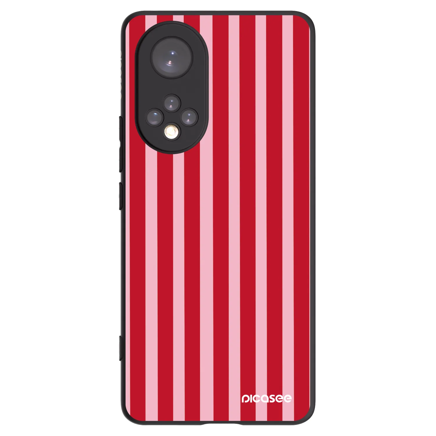 Picasee fekete szilikon tok az alábbi mobiltelefonokra Honor 50 5G - Lines red