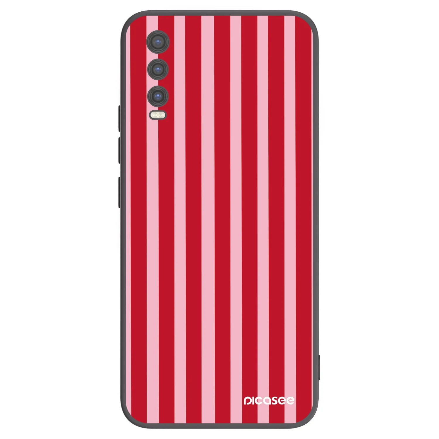 Picasee fekete szilikon tok az alábbi mobiltelefonokra Vivo Y20s - Lines red