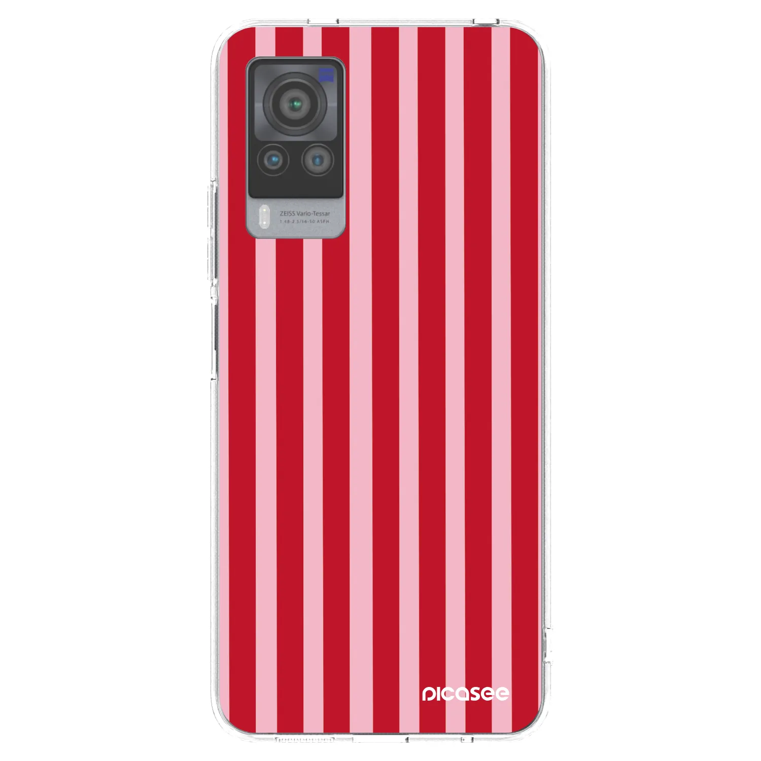 Picasee átlátszó szilikon tok az alábbi mobiltelefonokra Vivo X60 Pro 5G - Lines red