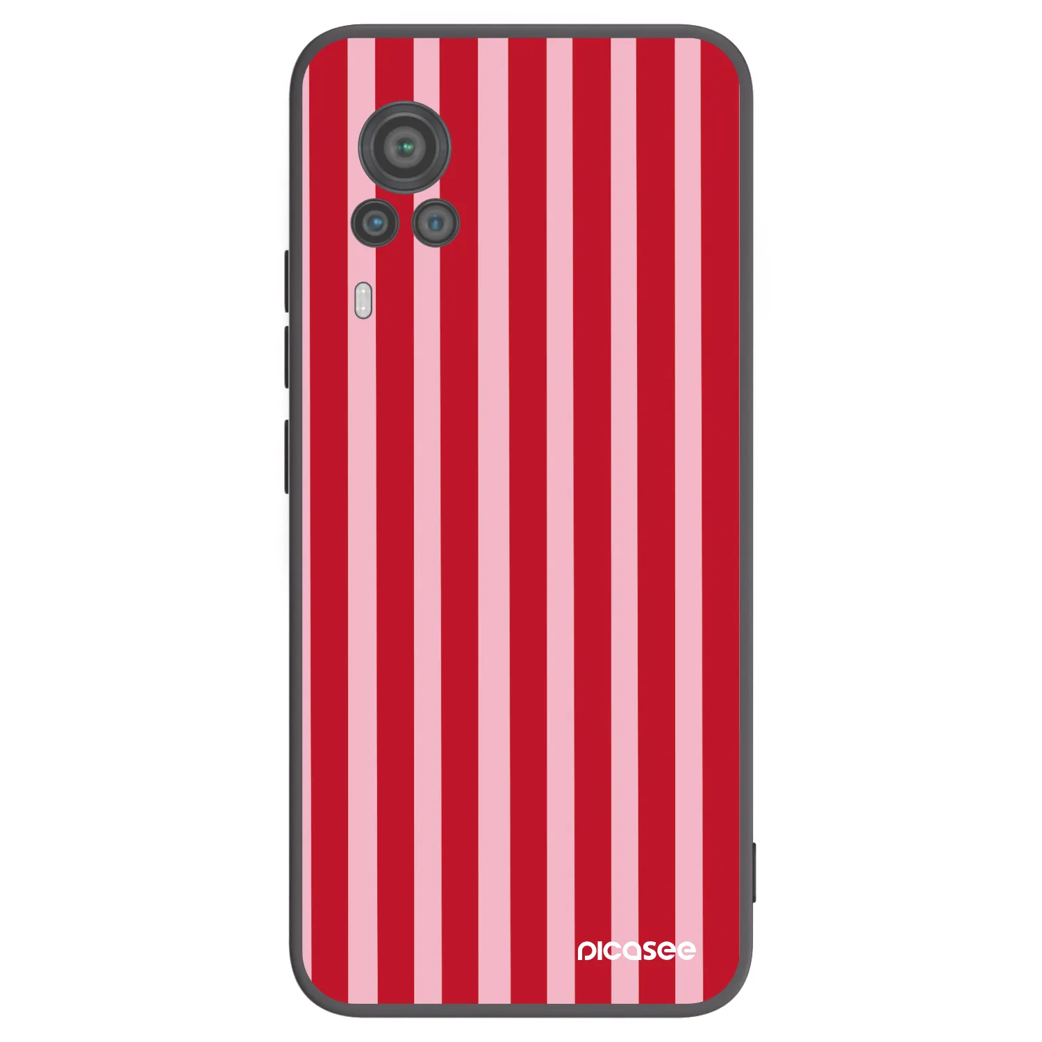 Picasee fekete szilikon tok az alábbi mobiltelefonokra Vivo X60 Pro 5G - Lines red