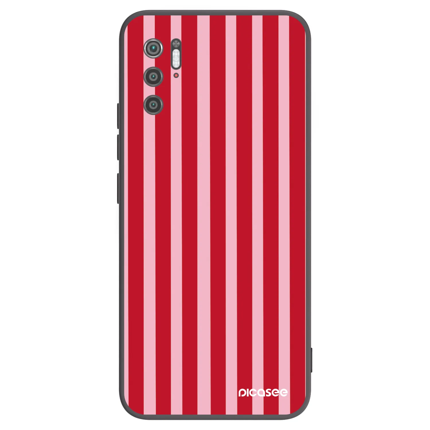 Picasee fekete szilikon tok az alábbi mobiltelefonokra Xiaomi Poco M3 Pro 5G - Lines red