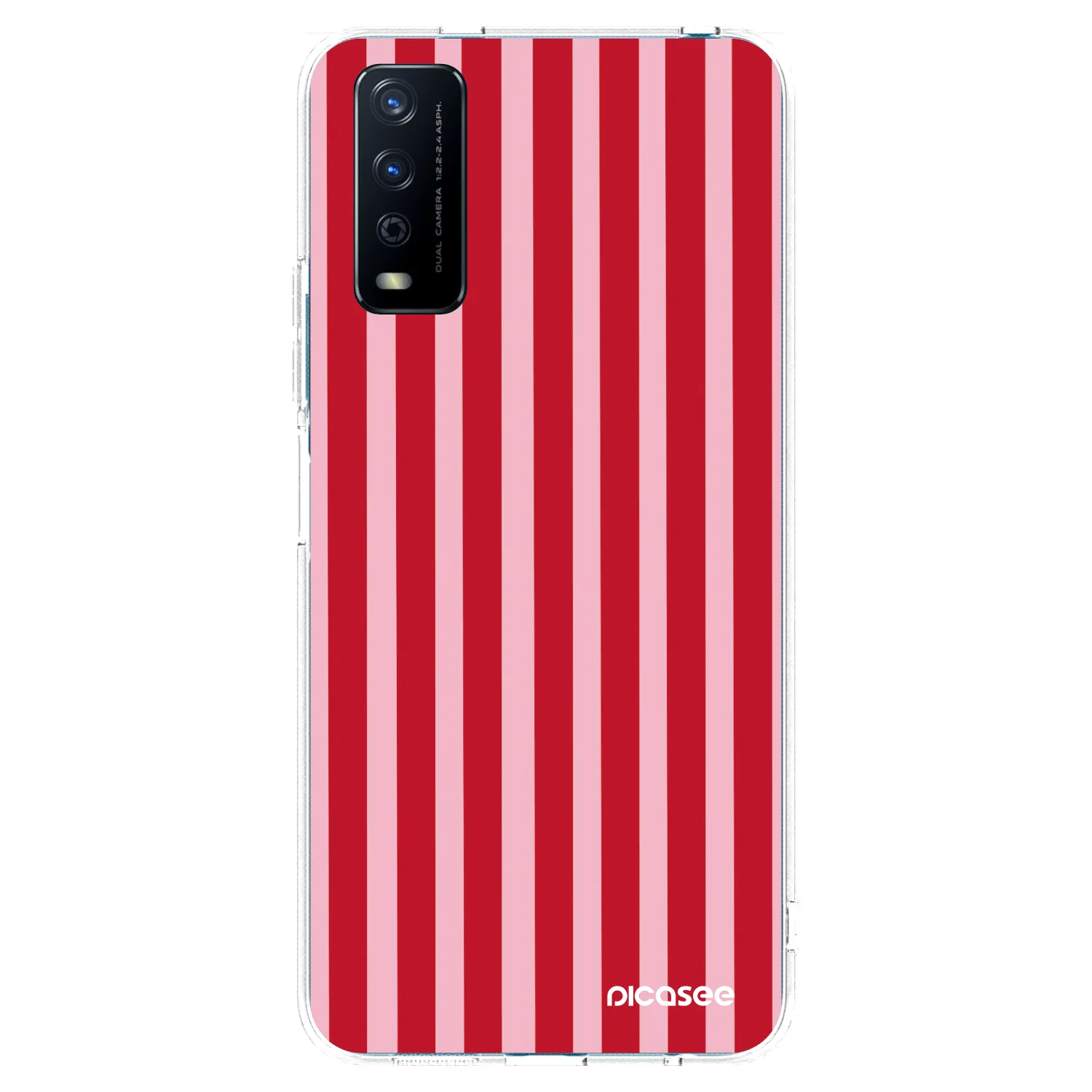 Picasee átlátszó szilikon tok az alábbi mobiltelefonokra Vivo Y11s - Lines red