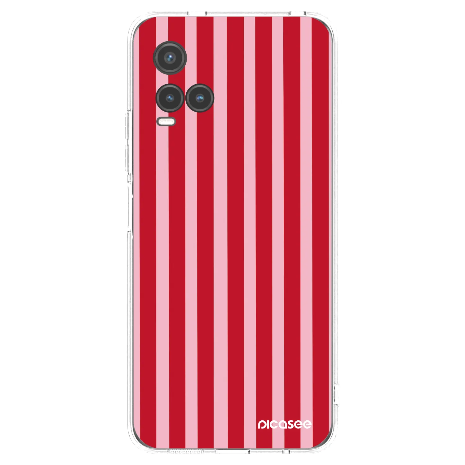 Picasee átlátszó szilikon tok az alábbi mobiltelefonokra Vivo Y33s - Lines red