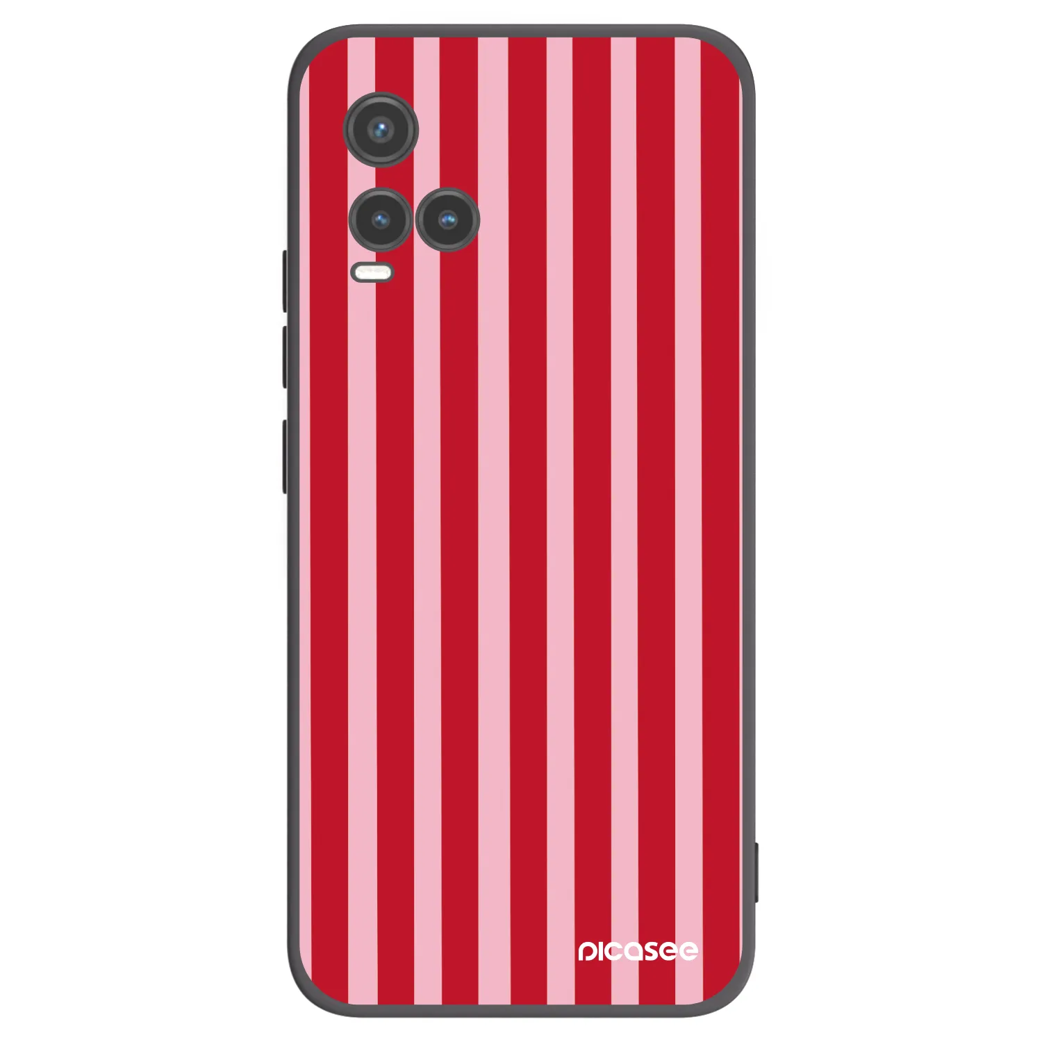 Picasee fekete szilikon tok az alábbi mobiltelefonokra Vivo Y33s - Lines red