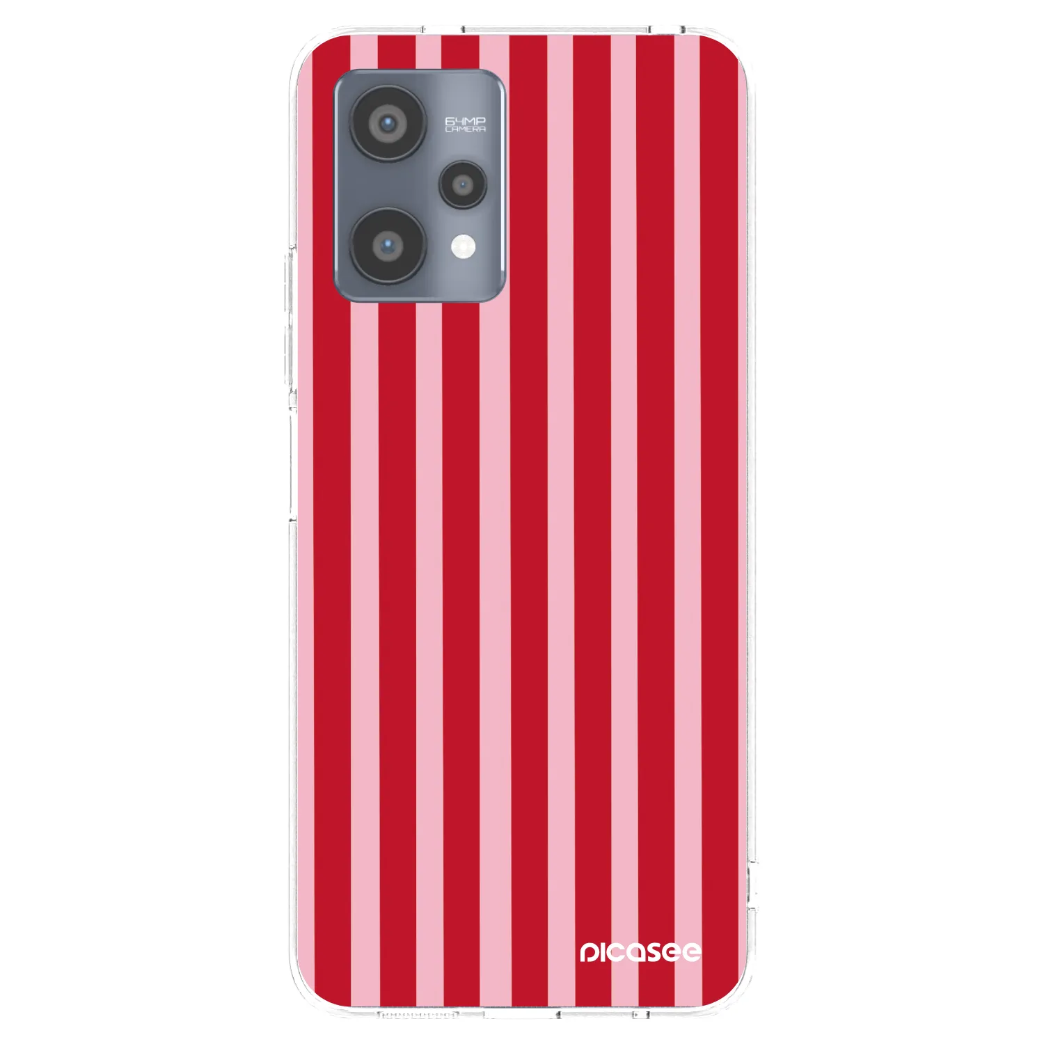 Picasee átlátszó szilikon tok az alábbi mobiltelefonokra Realme 9 Pro 5G - Lines red