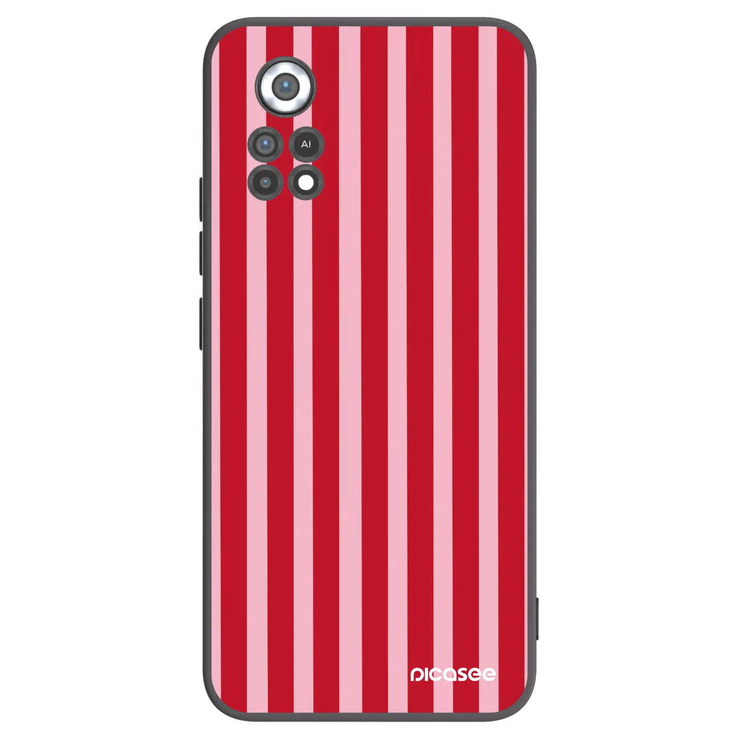 Picasee fekete szilikon tok az alábbi mobiltelefonokra Xiaomi Poco X4 Pro 5G - Lines red