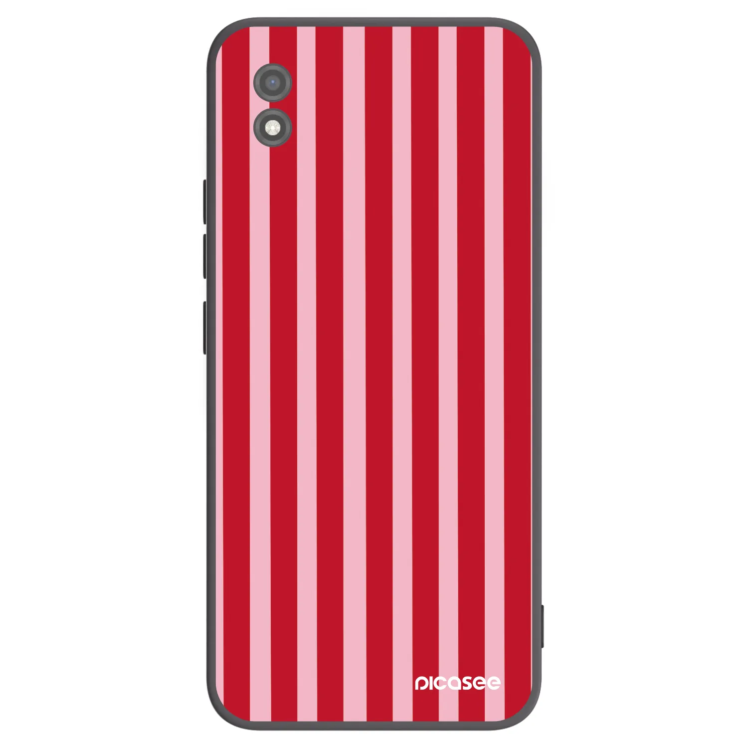 Picasee fekete szilikon tok az alábbi mobiltelefonokra Realme C11 (2021) - Lines red