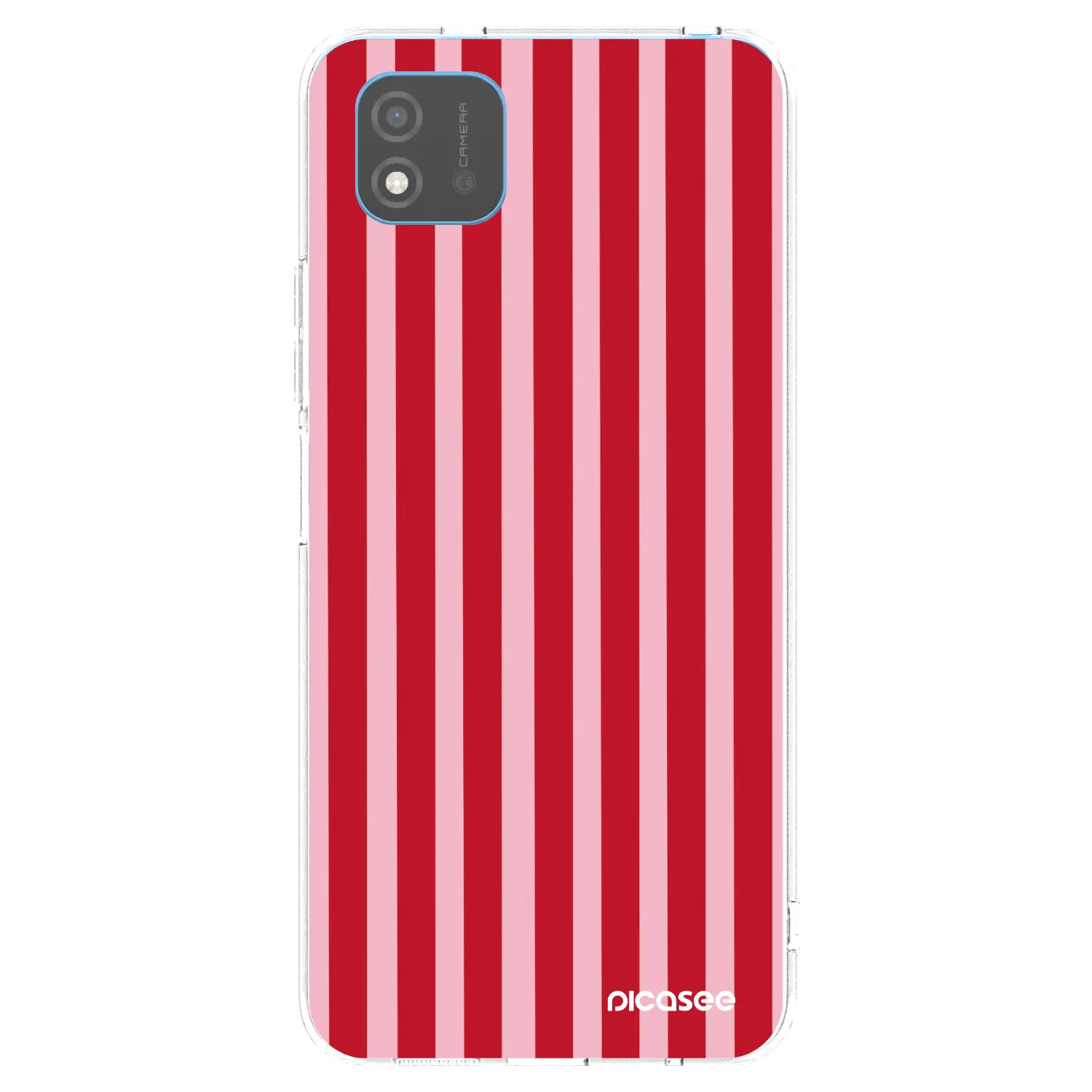 Picasee átlátszó szilikon tok az alábbi mobiltelefonokra Realme C11 (2021) - Lines red