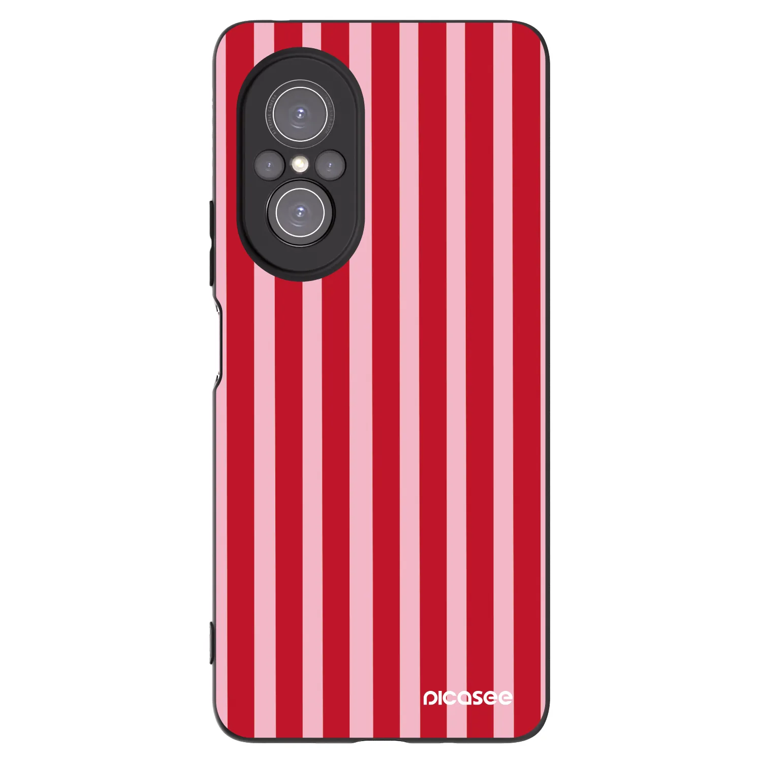 Picasee fekete szilikon tok az alábbi mobiltelefonokra Huawei Nova 9 SE - Lines red