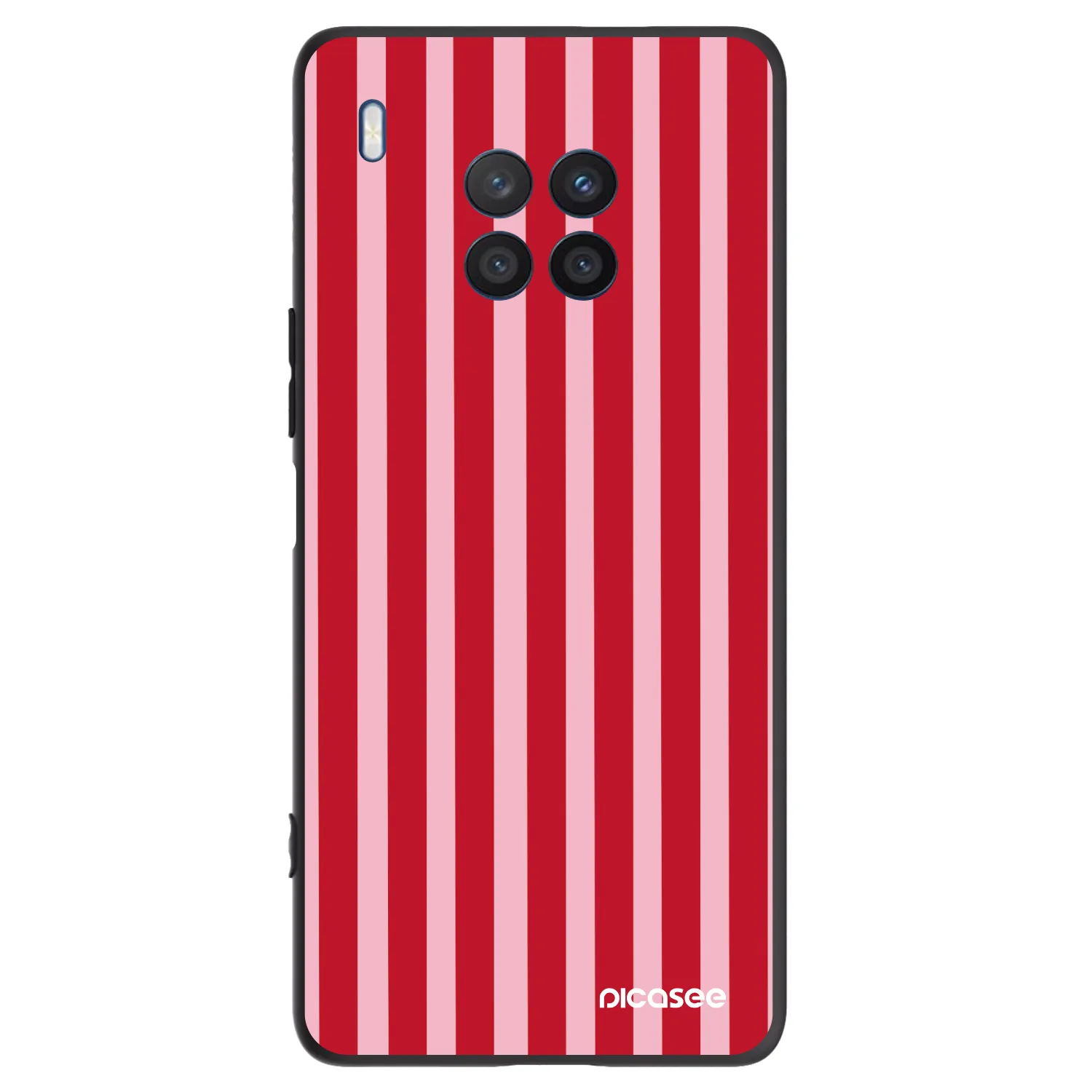 Picasee fekete szilikon tok az alábbi mobiltelefonokra Honor 50 Lite - Lines red