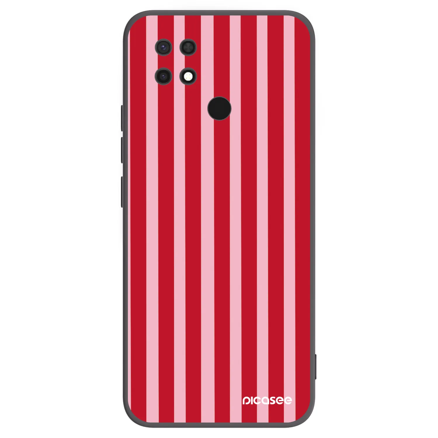 Picasee fekete szilikon tok az alábbi mobiltelefonokra Xiaomi Redmi 10C - Lines red