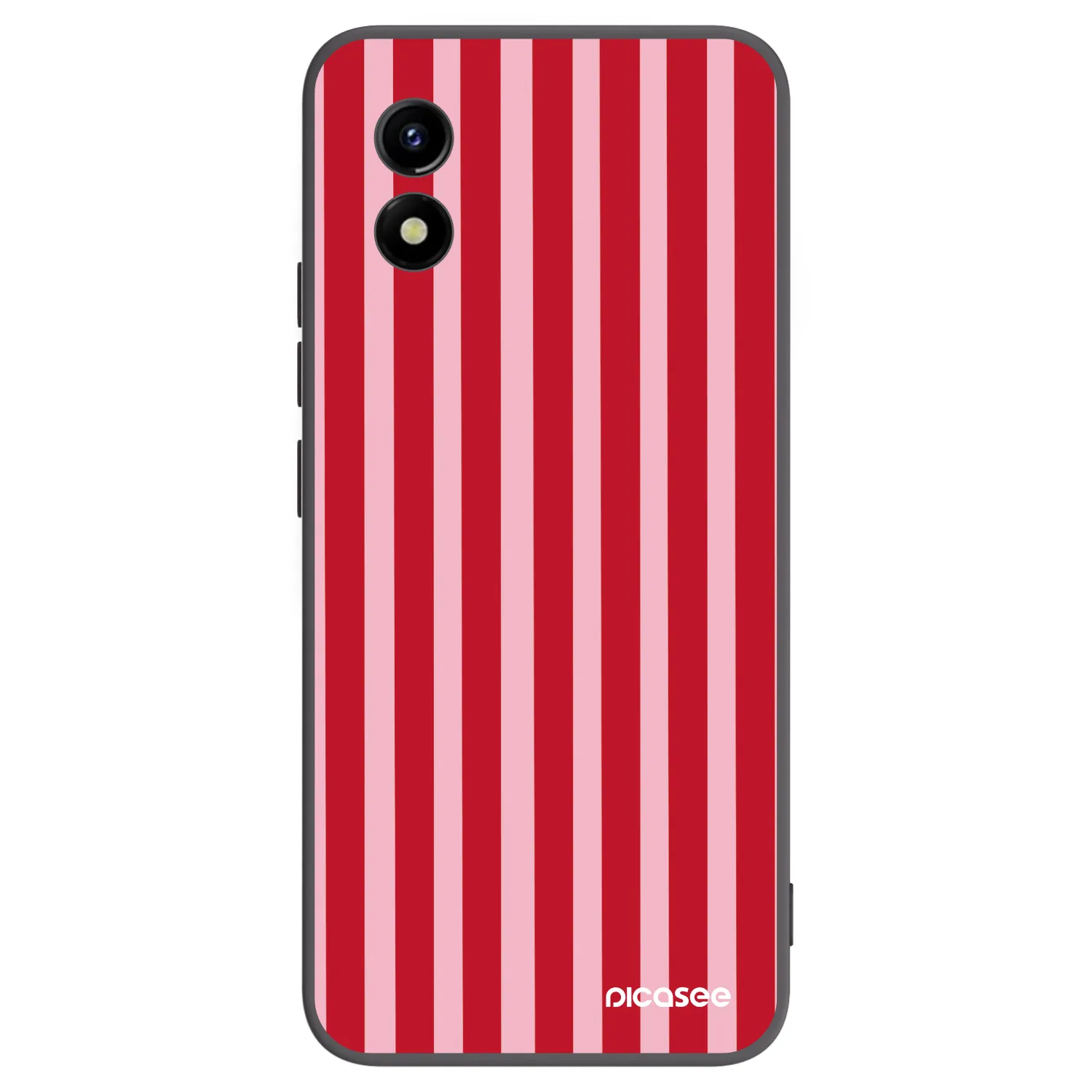 Picasee fekete szilikon tok az alábbi mobiltelefonokra Vivo Y01 - Lines red