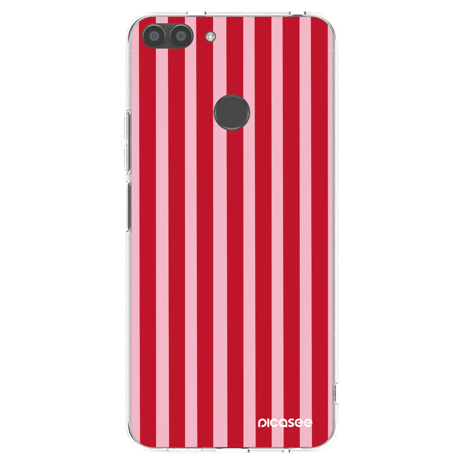 Picasee átlátszó szilikon tok az alábbi mobiltelefonokra Huawei P Smart - Lines red