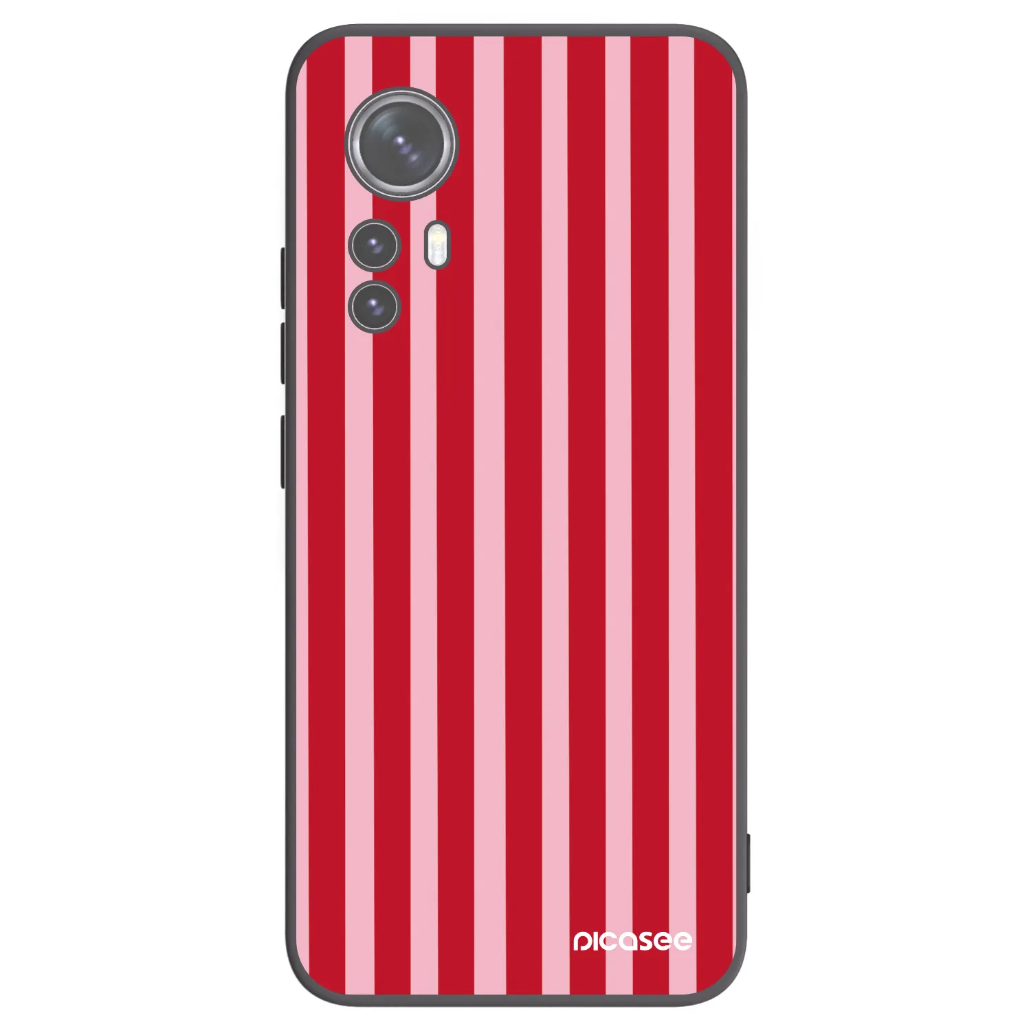 Picasee fekete szilikon tok az alábbi mobiltelefonokra Xiaomi 12X - Lines red