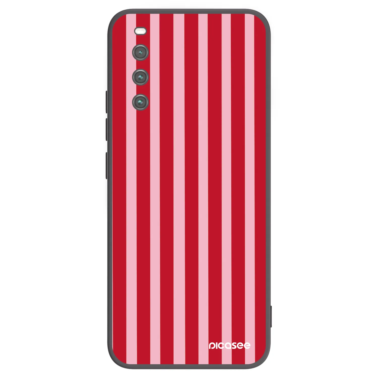 Picasee fekete szilikon tok az alábbi mobiltelefonokra Sony Xperia 10 IV 5G - Lines red
