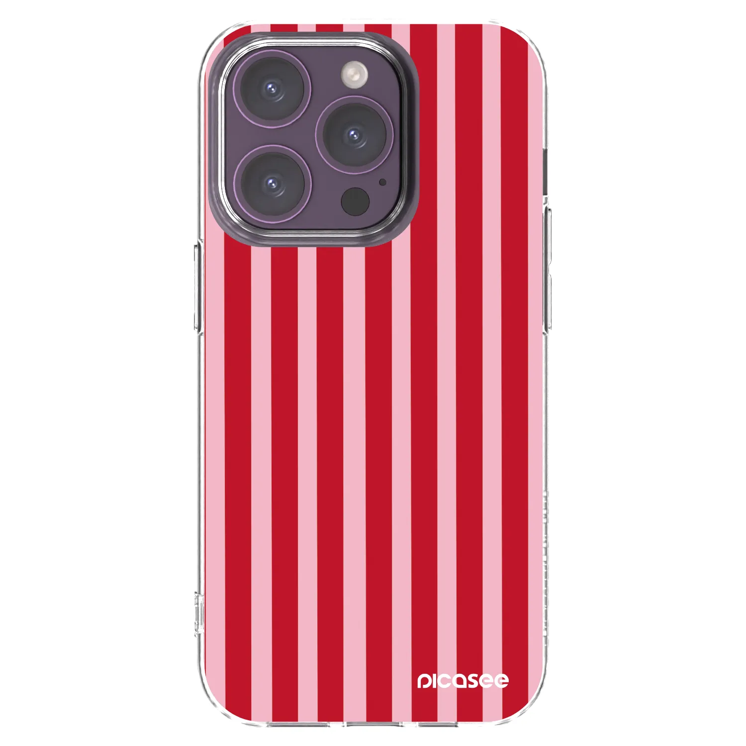 Picasee átlátszó szilikon tok az alábbi mobiltelefonokra Apple iPhone 14 Pro - Lines red