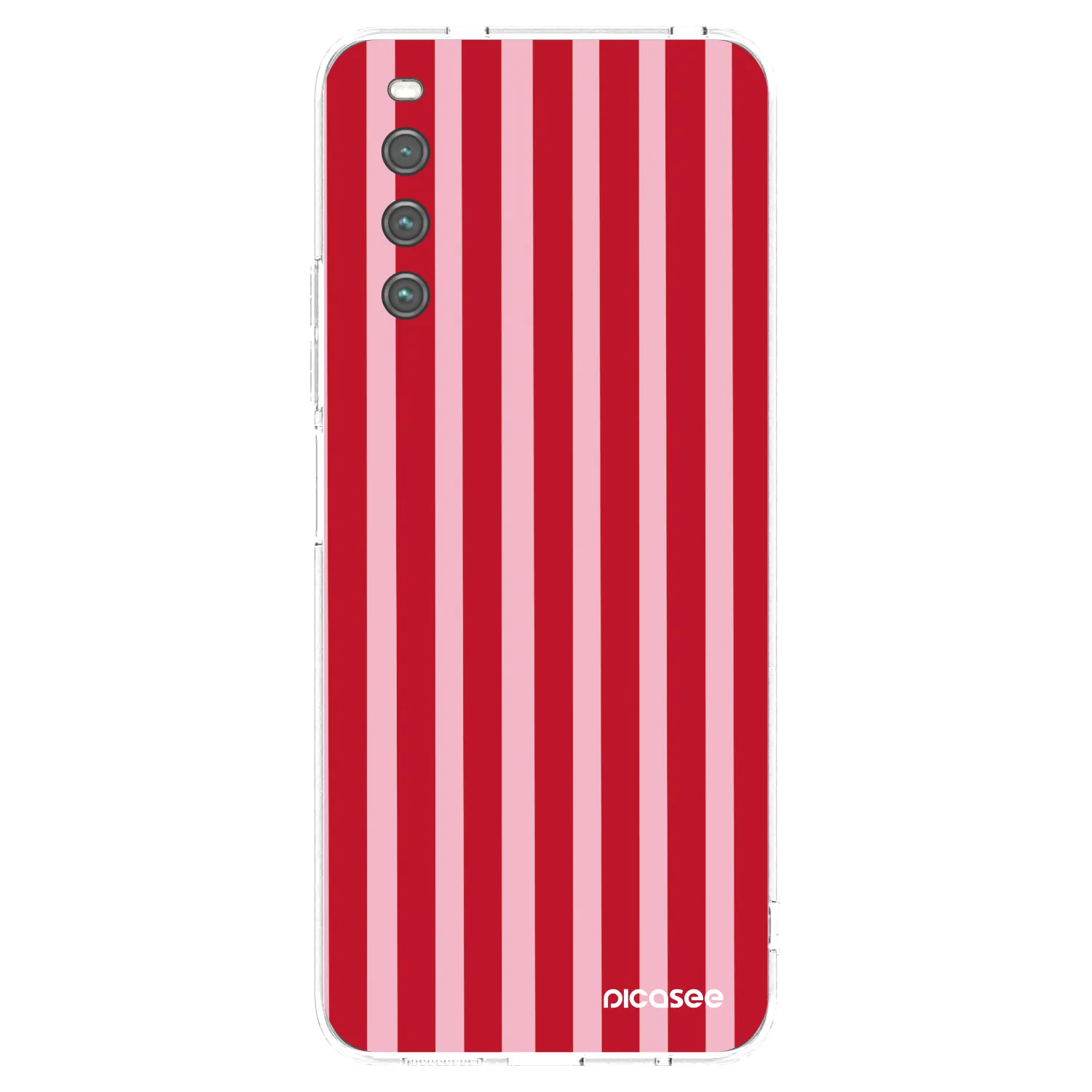 Picasee átlátszó szilikon tok az alábbi mobiltelefonokra Sony Xperia 10 IV 5G - Lines red