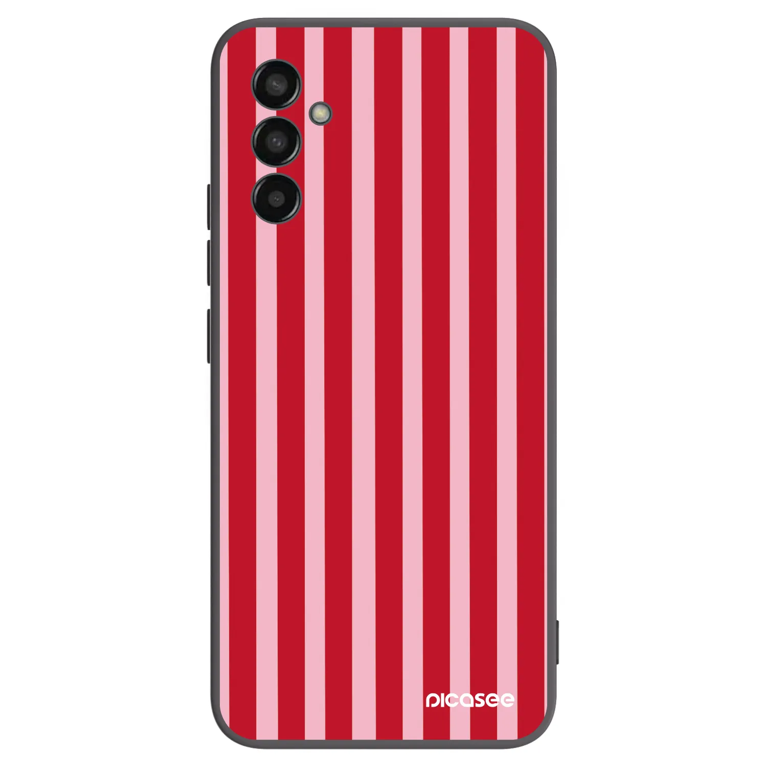 Picasee fekete szilikon tok az alábbi mobiltelefonokra Samsung Galaxy M13 M135F - Lines red