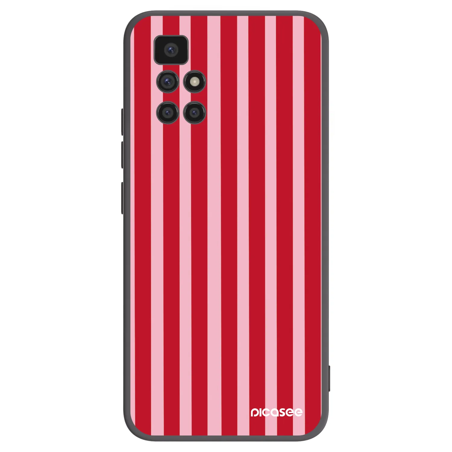 Picasee fekete szilikon tok az alábbi mobiltelefonokra Xiaomi Redmi 10 (2022) - Lines red