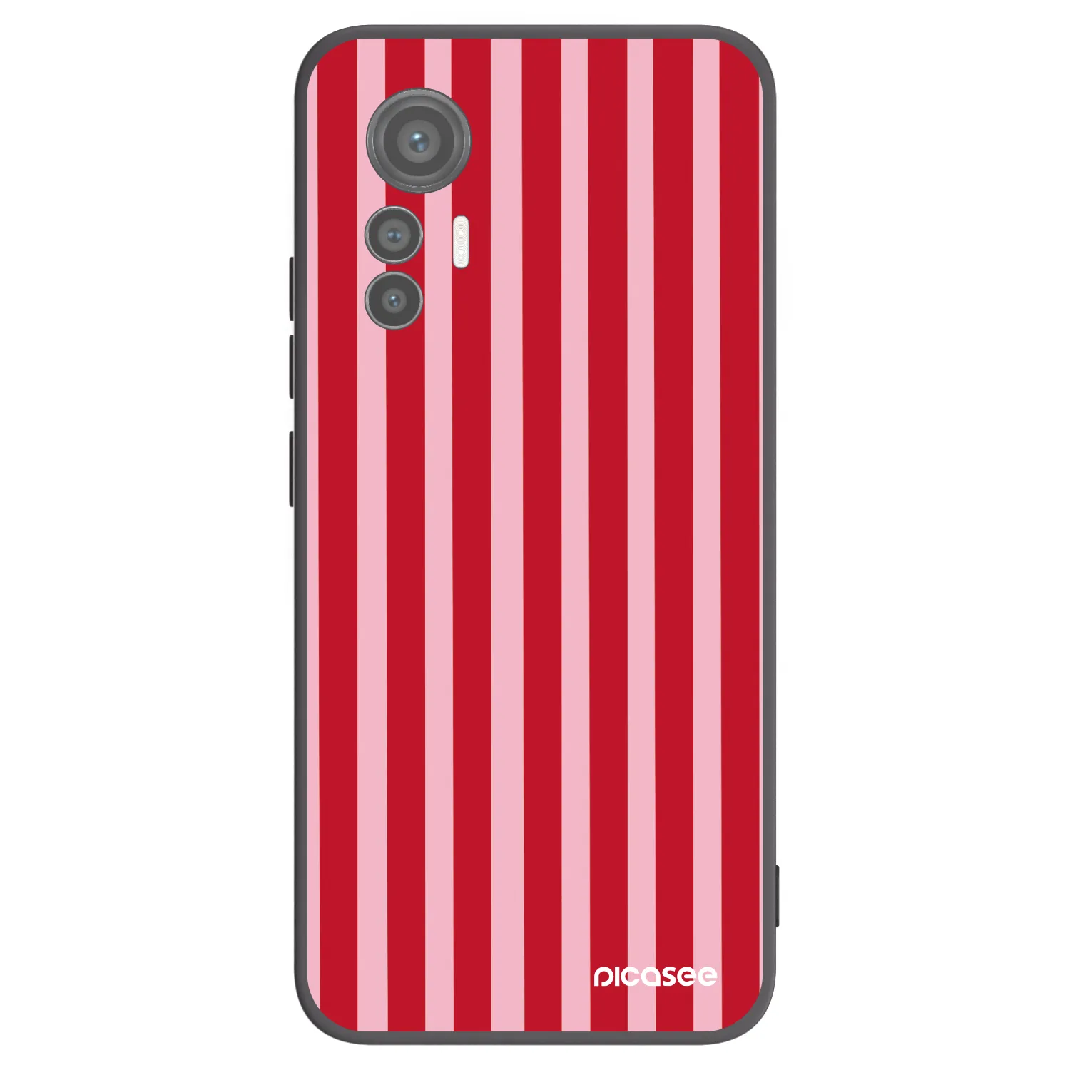 Picasee fekete szilikon tok az alábbi mobiltelefonokra Xiaomi 12 Lite - Lines red