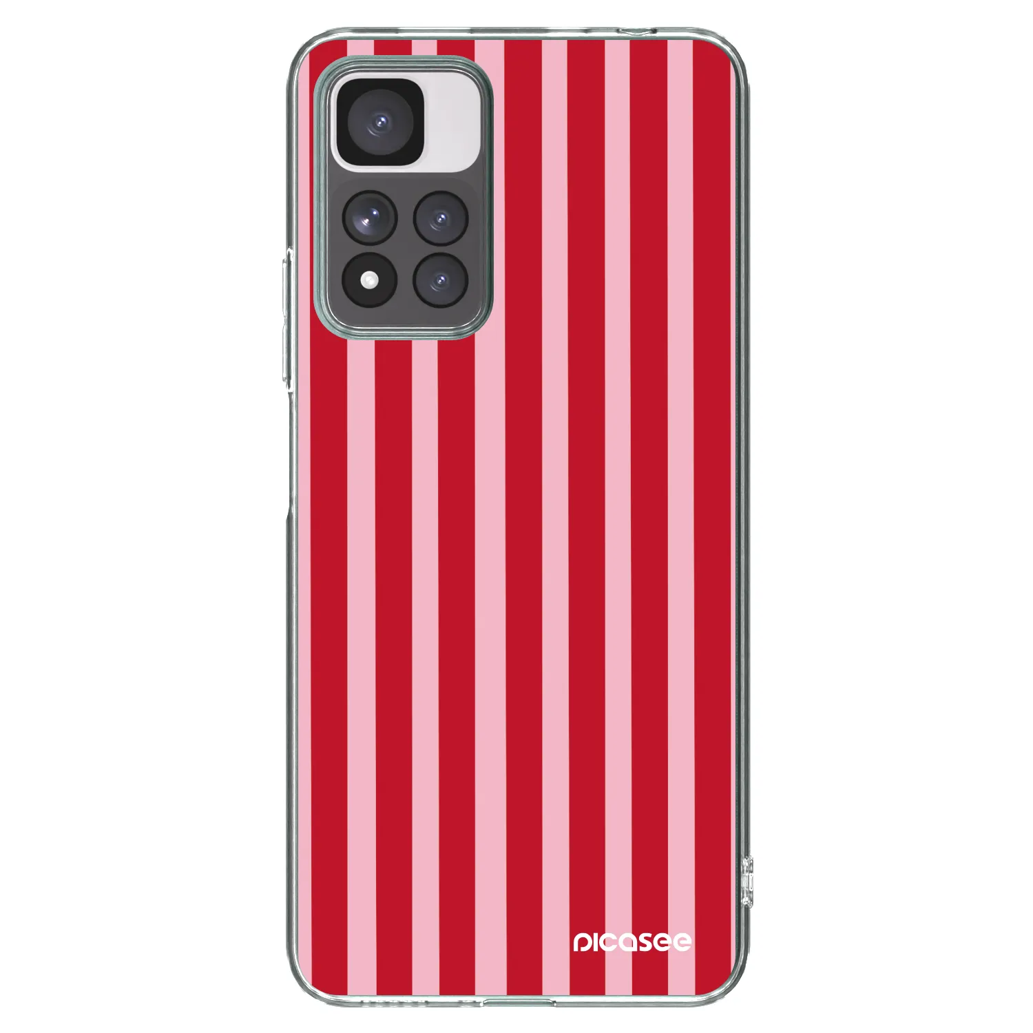 Picasee átlátszó szilikon tok az alábbi mobiltelefonokra Xiaomi Redmi Note 11 Pro+ 5G - Lines red