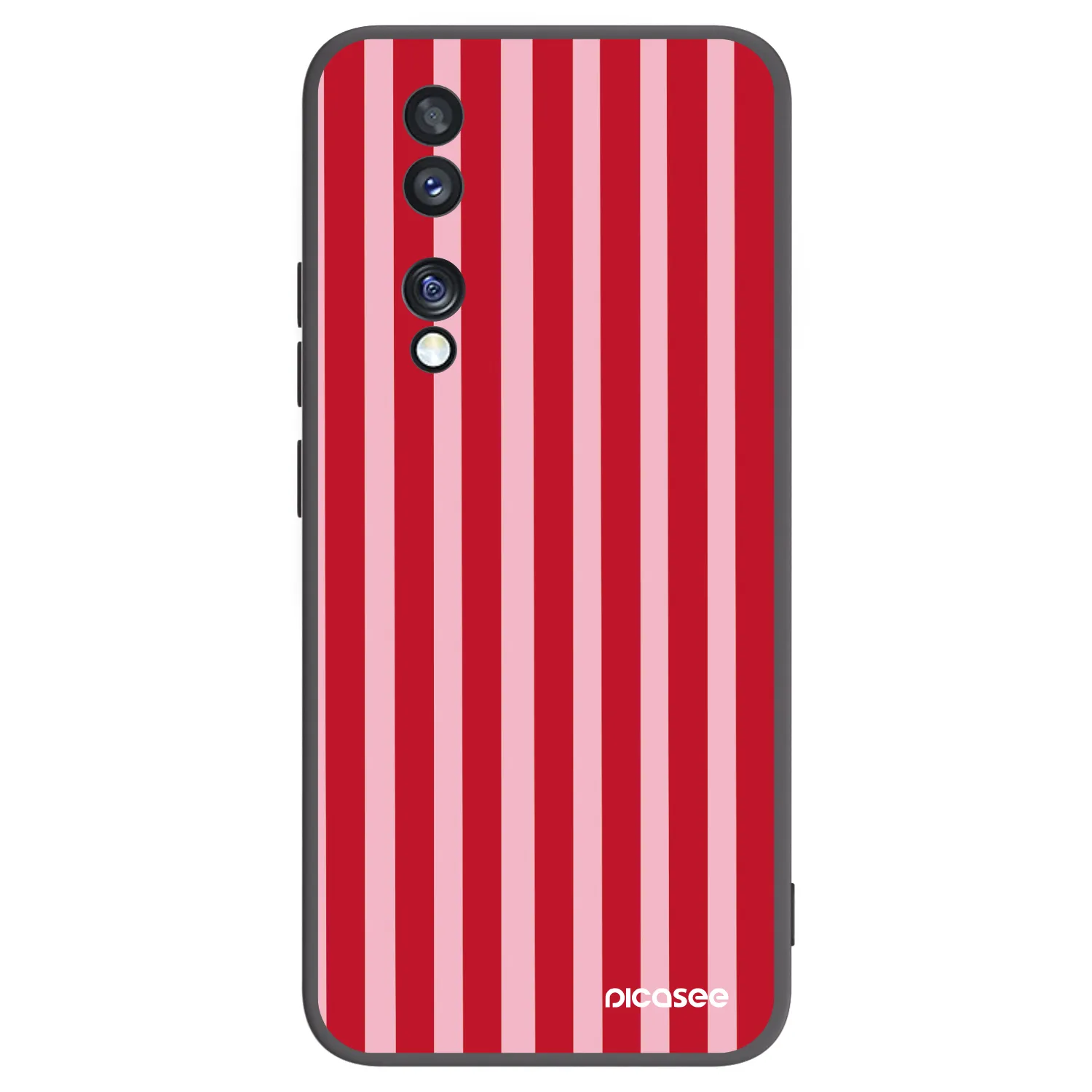 Picasee fekete szilikon tok az alábbi mobiltelefonokra Honor 70 - Lines red