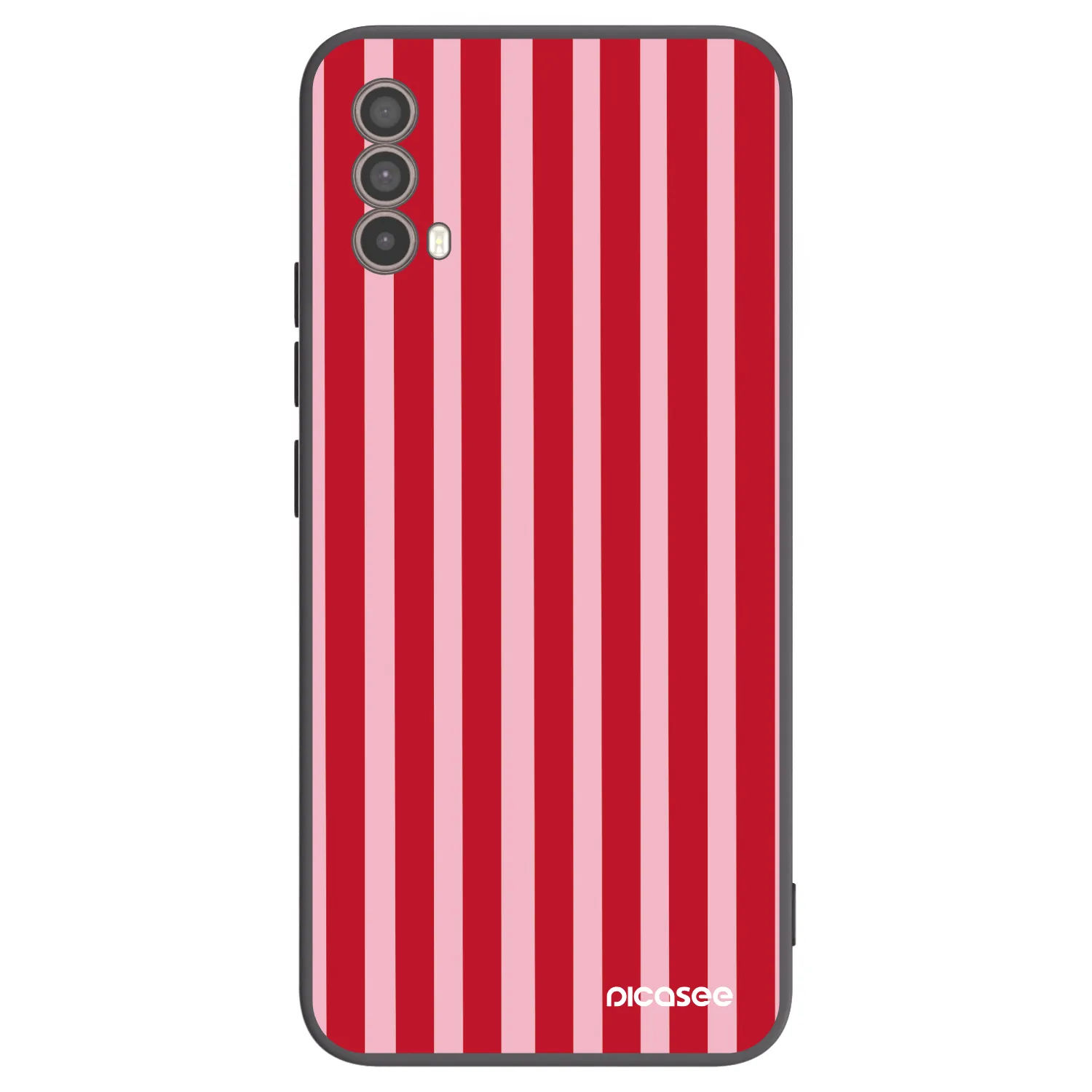 Picasee fekete szilikon tok az alábbi mobiltelefonokra Motorola Moto E40 - Lines red