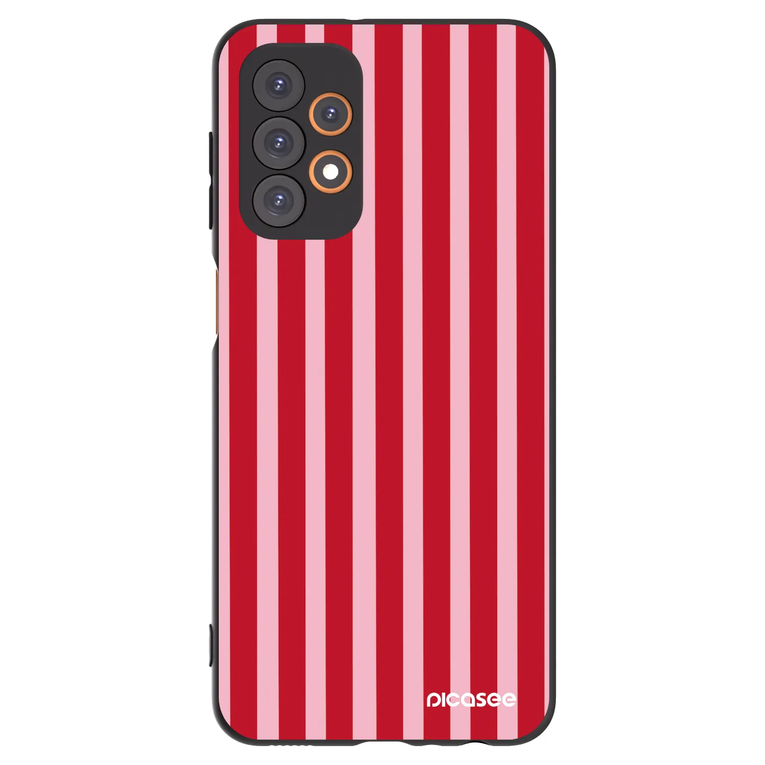 Picasee fekete szilikon tok az alábbi mobiltelefonokra Samsung Galaxy A23 A235F 4G - Lines red